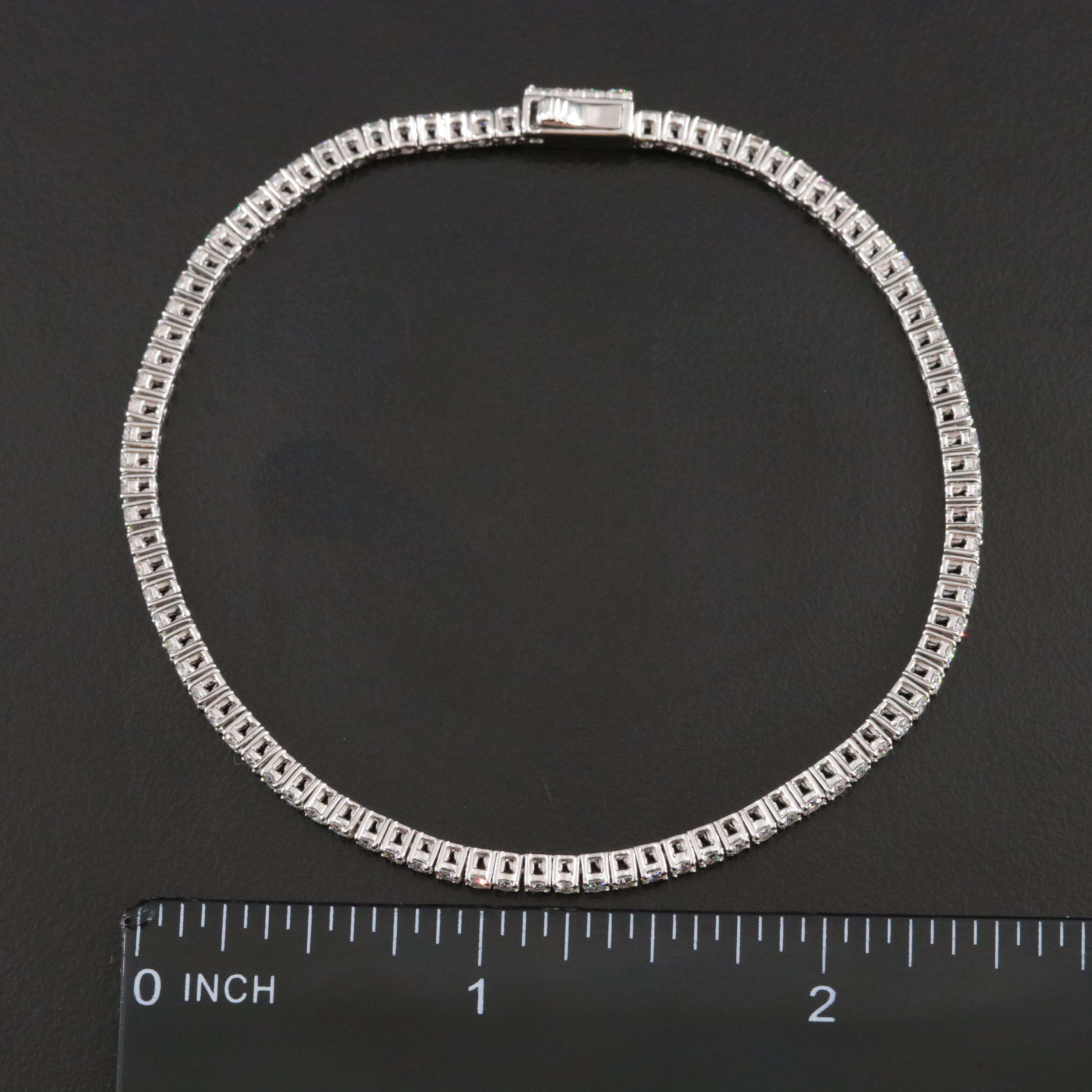 Platinum 2.98 CTW Diamond Line Bracelet
