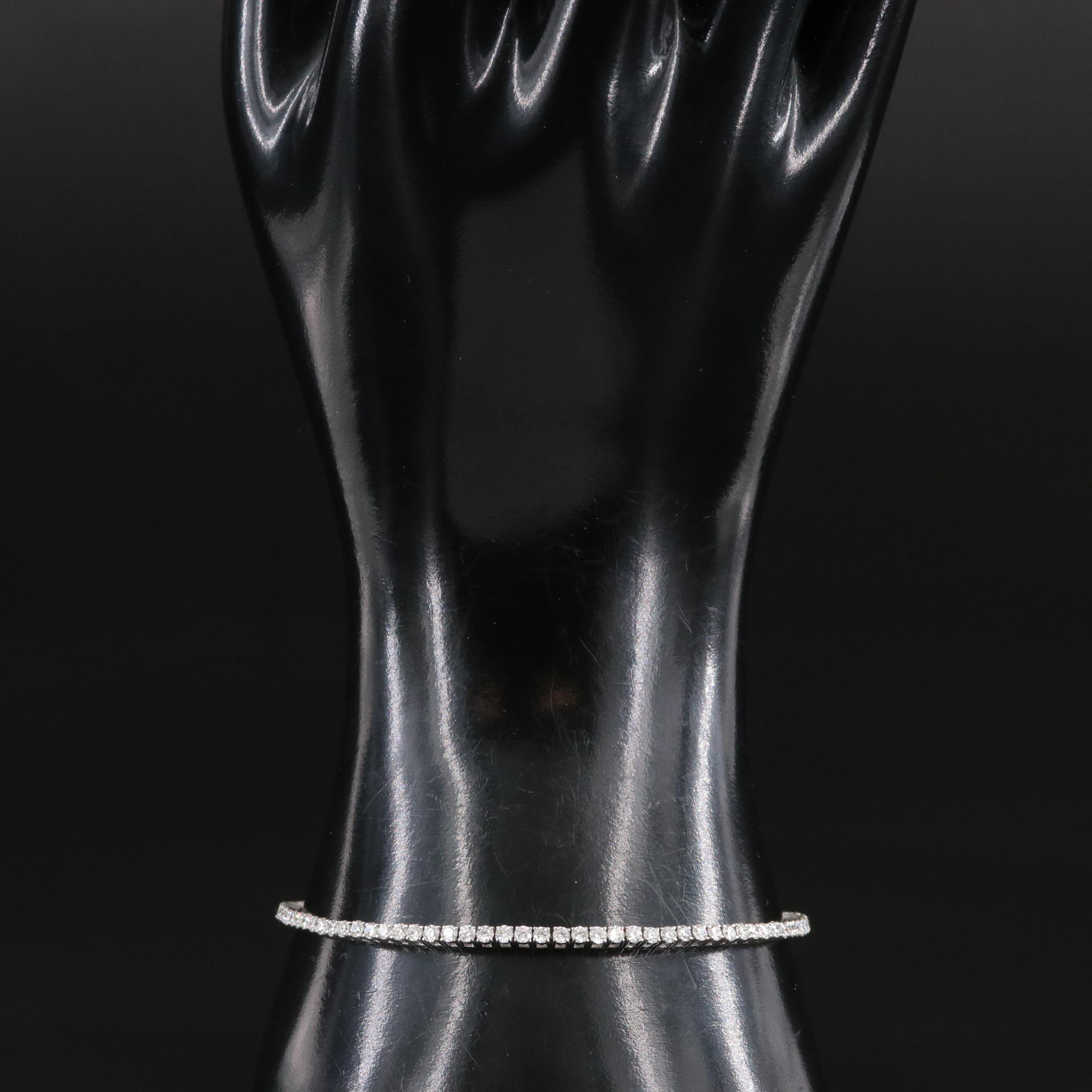 Platinum 2.98 CTW Diamond Line Bracelet