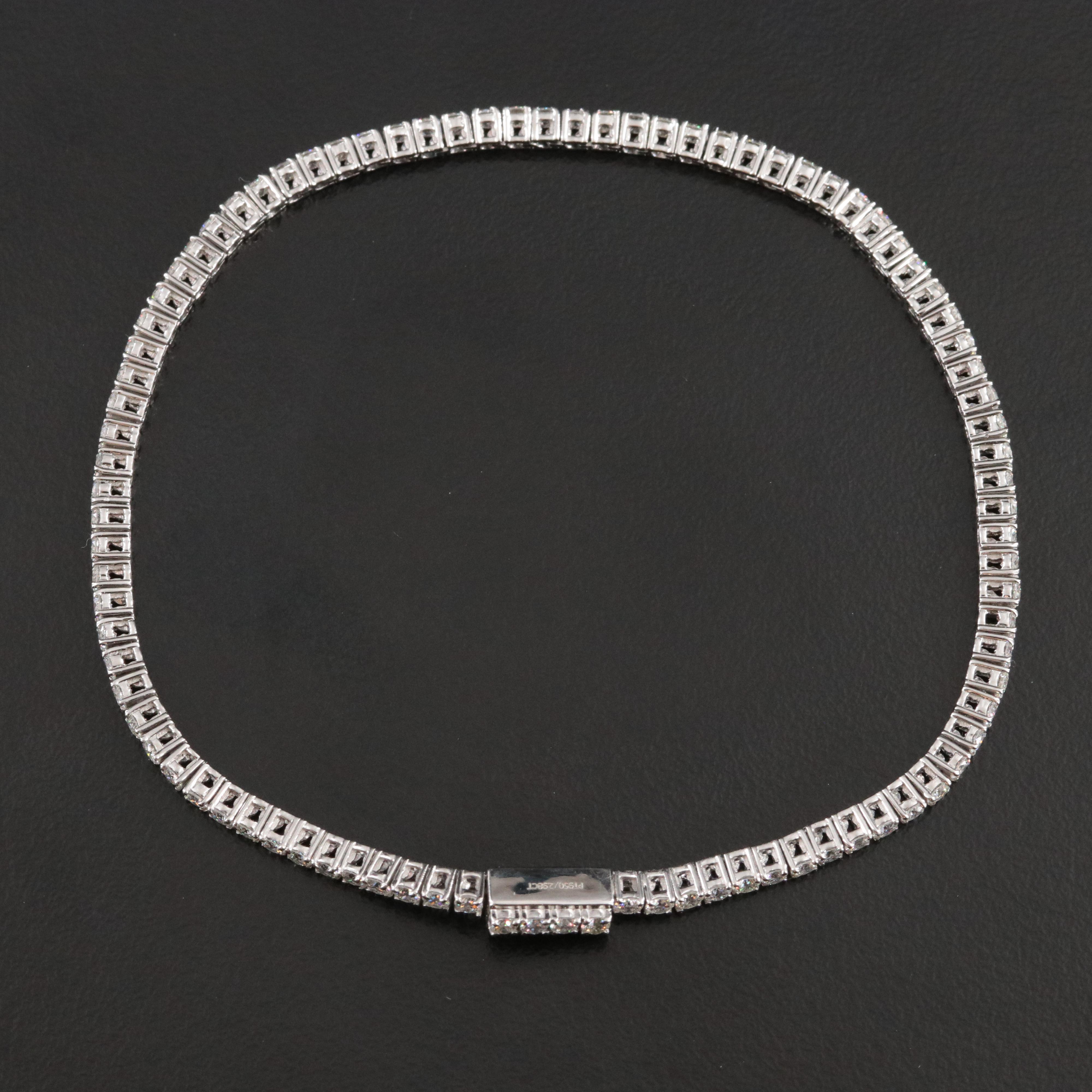 Platinum 2.98 CTW Diamond Line Bracelet
