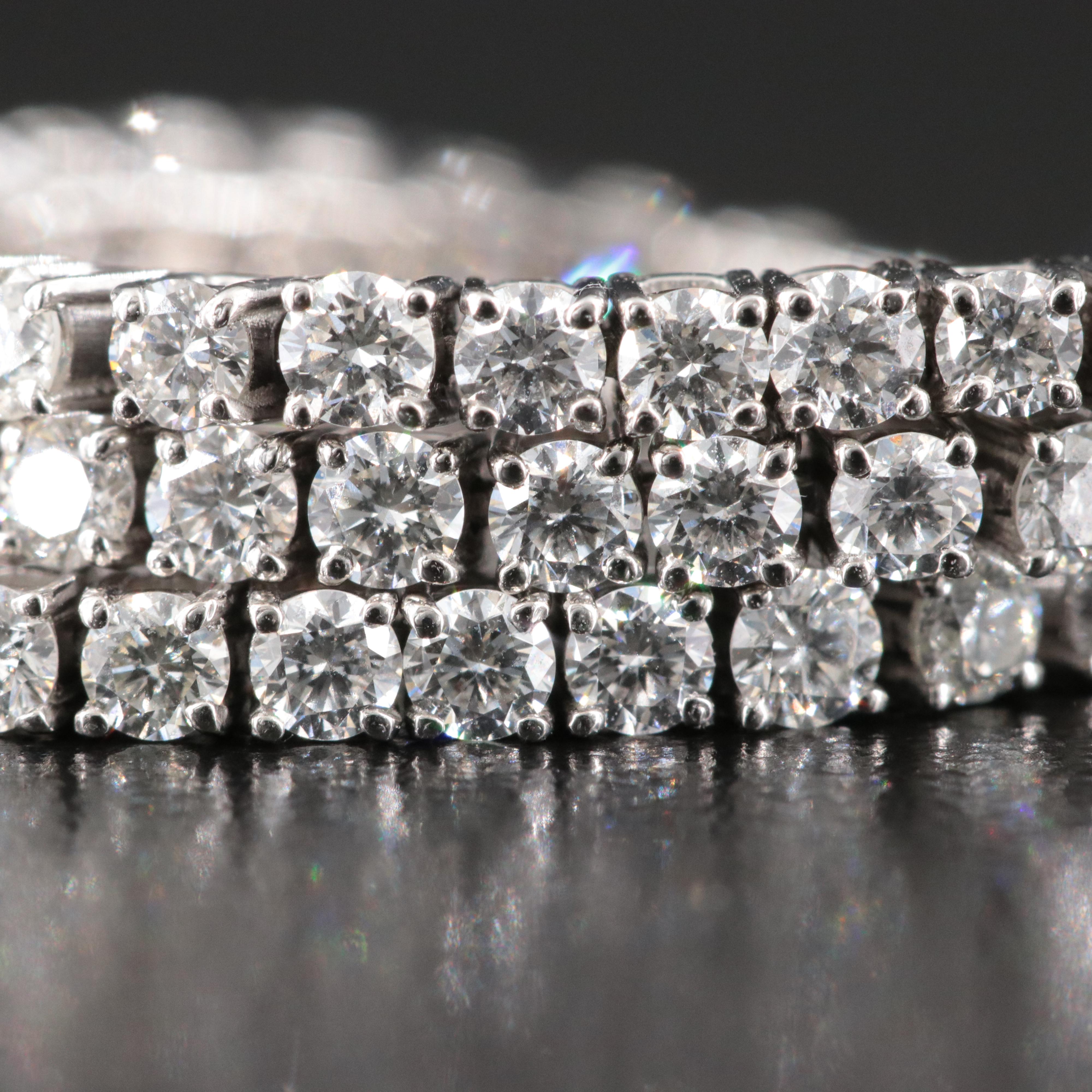 Platinum 2.98 CTW Diamond Line Bracelet