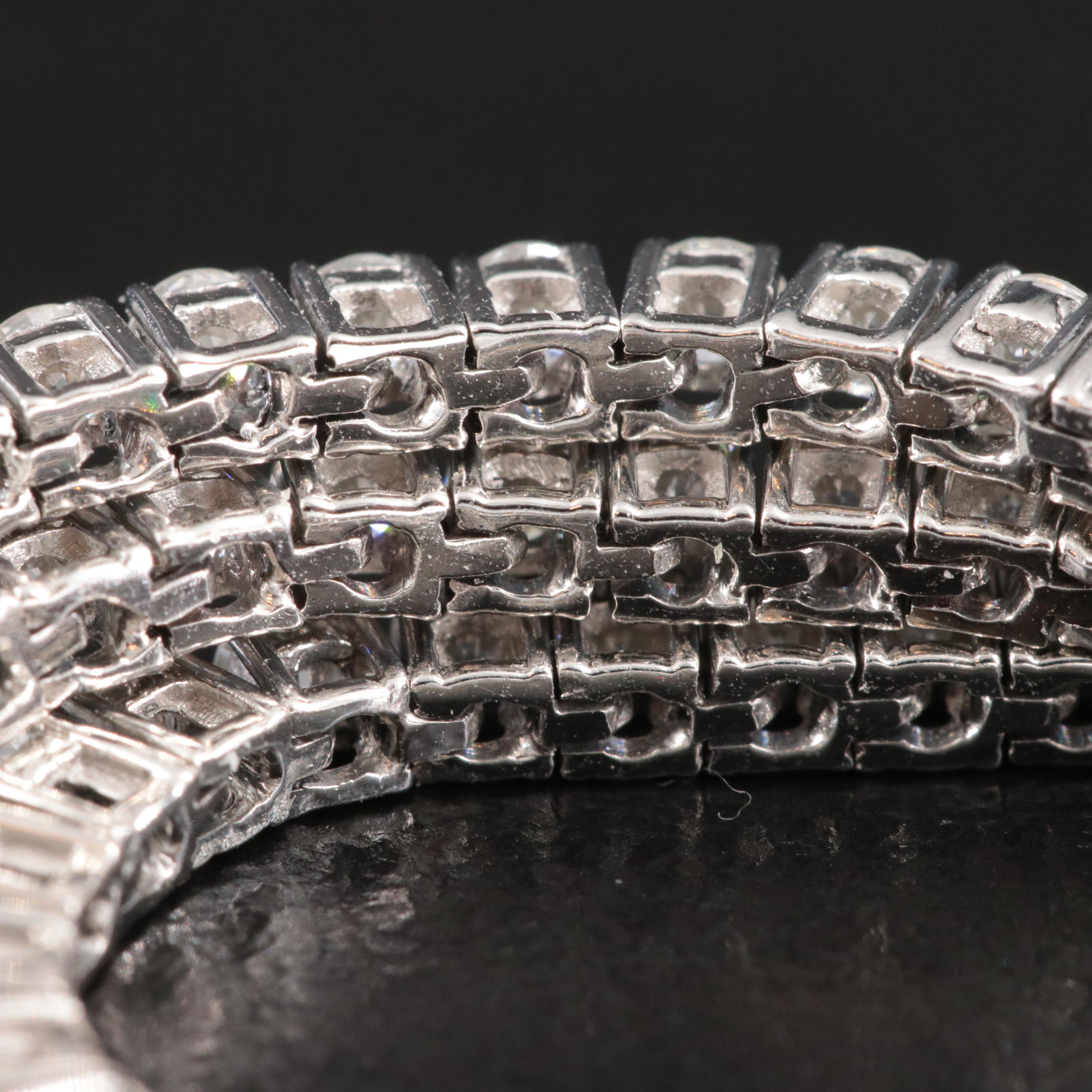 Platinum 2.98 CTW Diamond Line Bracelet