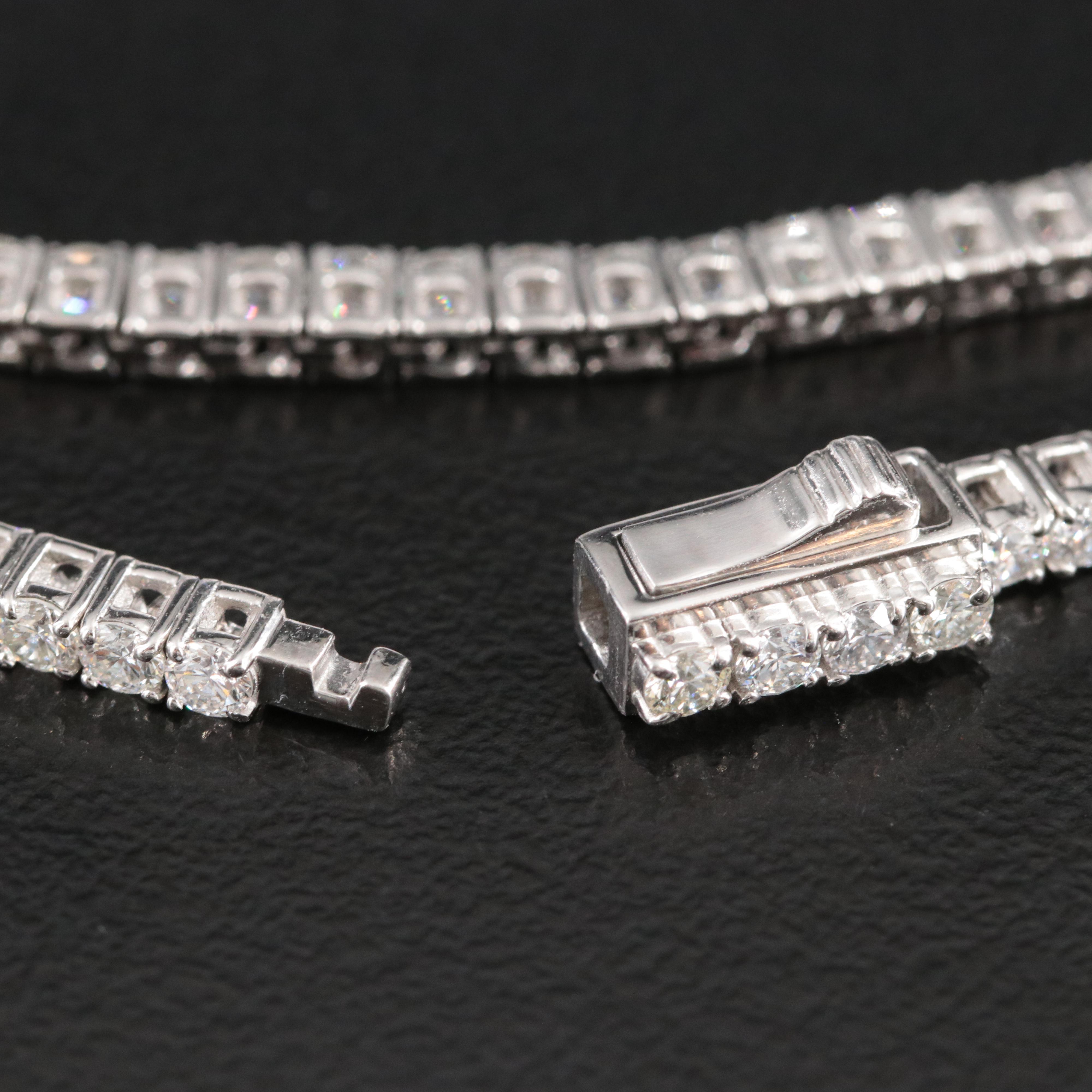 Platinum 2.98 CTW Diamond Line Bracelet