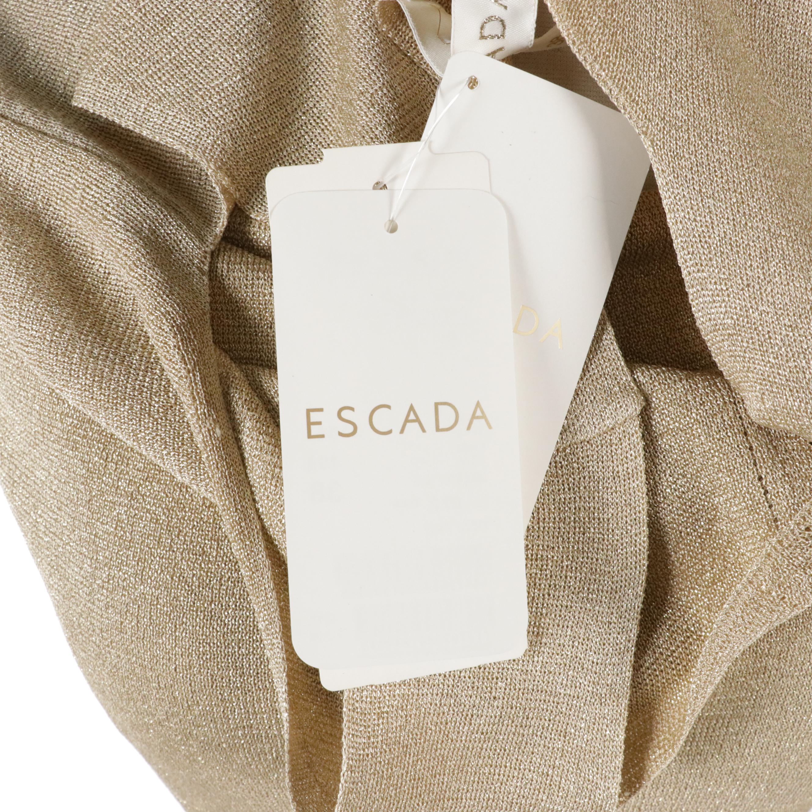 Donna Karan Silk and Cotton Blend Trench Style Coat with Escada Sleeveless Top