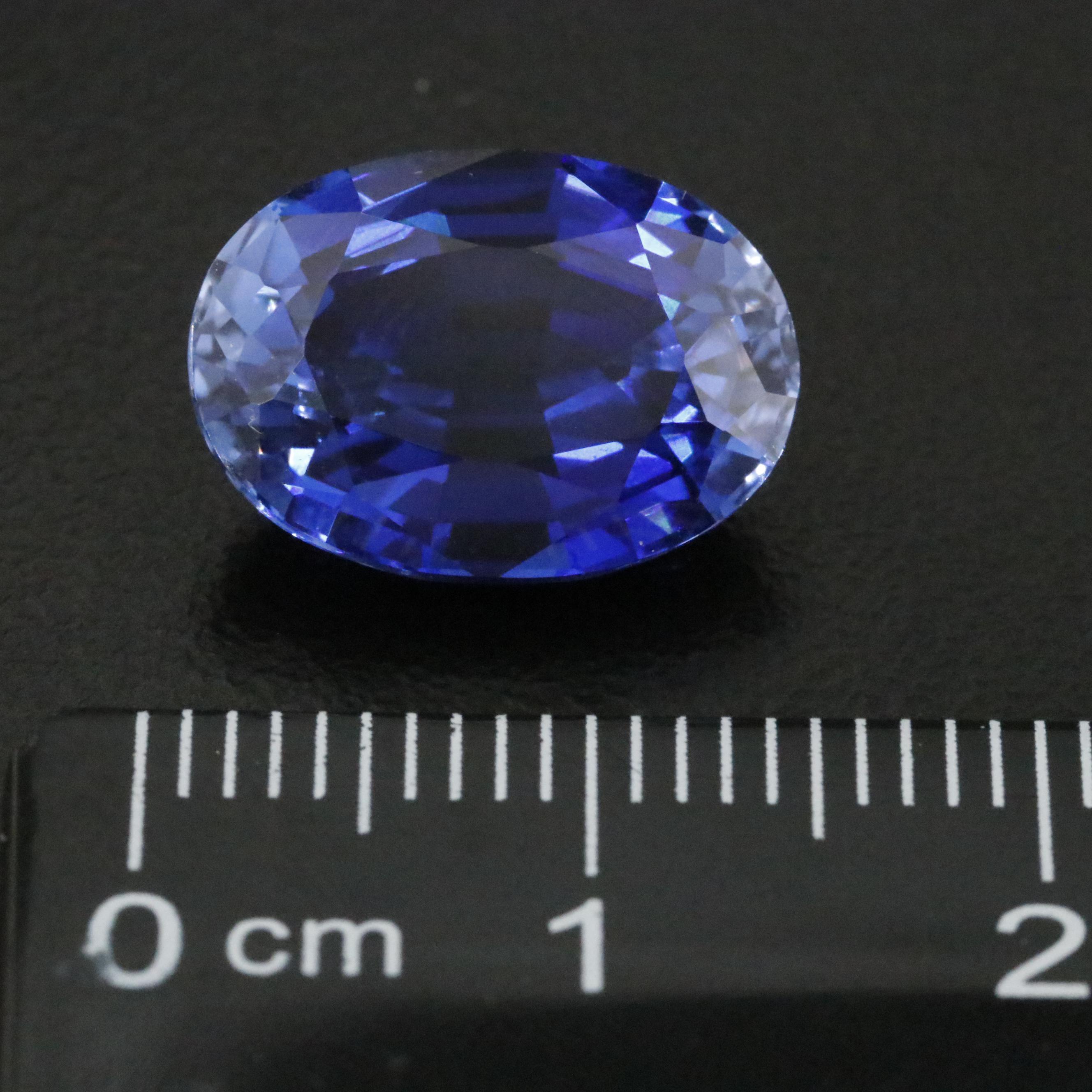 Loose 8.57 CT Lab Grown Sapphire