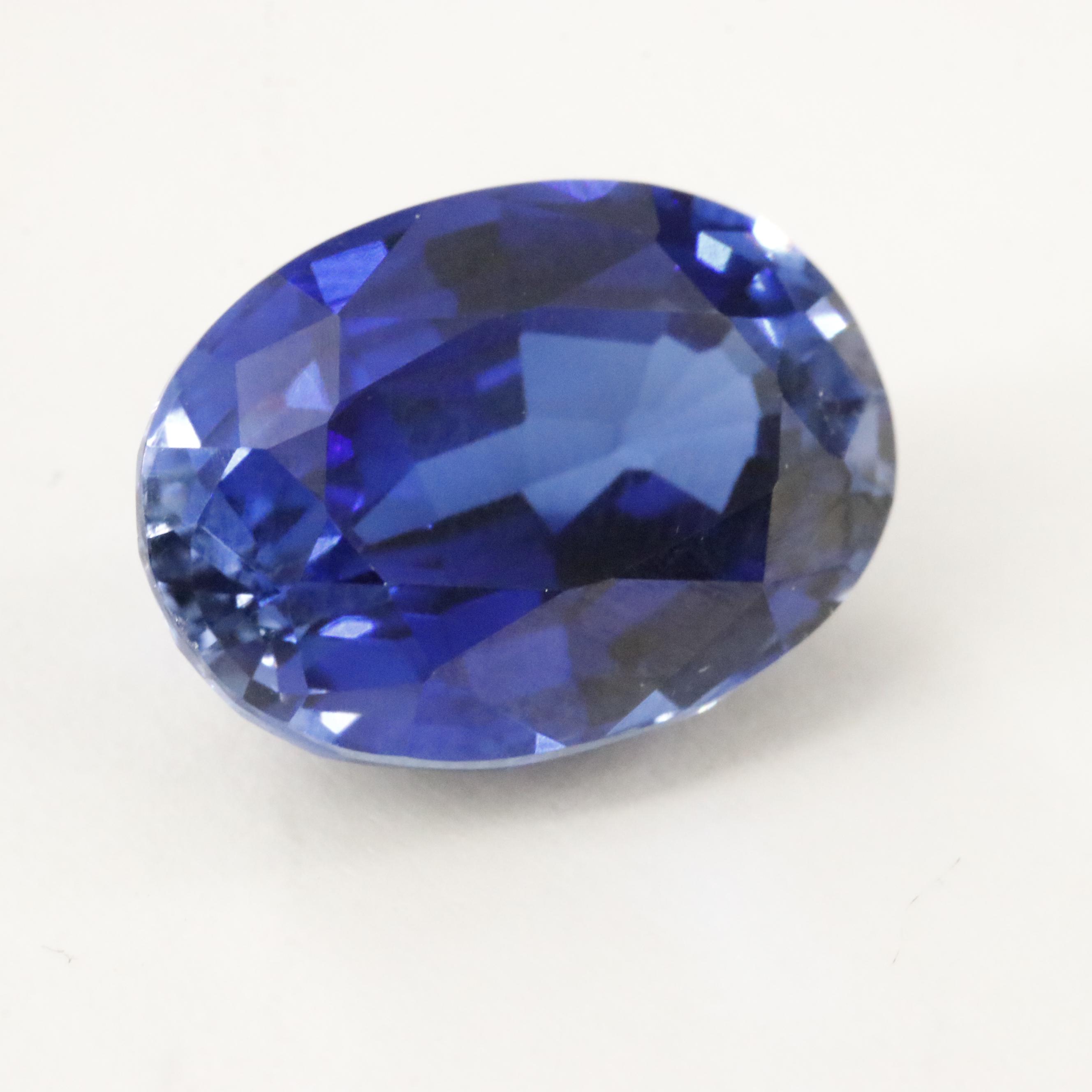 Loose 8.57 CT Lab Grown Sapphire