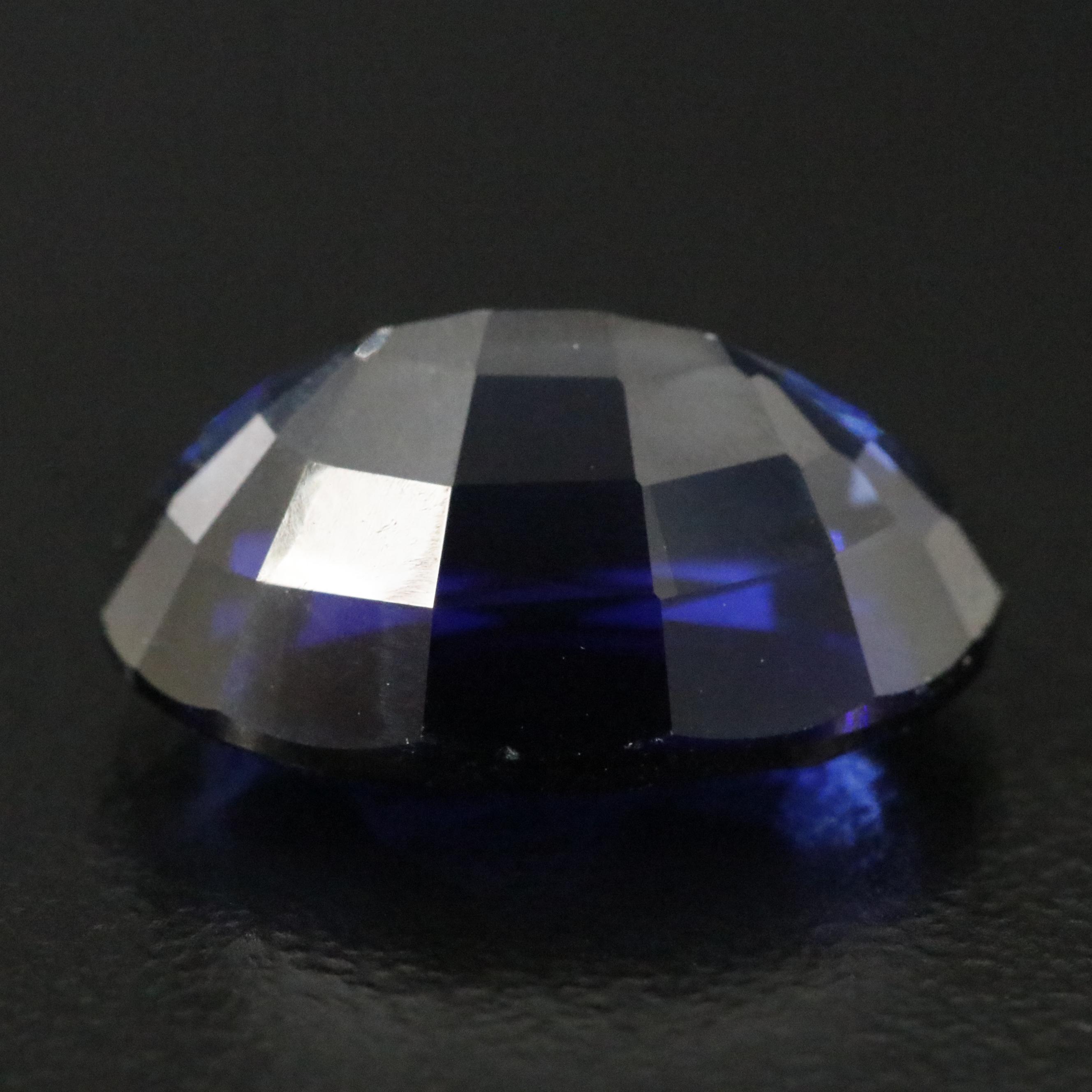 Loose 8.57 CT Lab Grown Sapphire