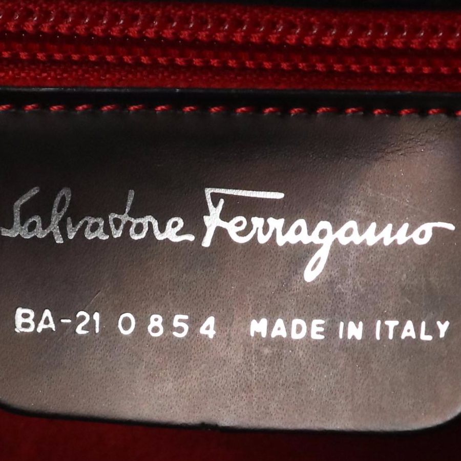 Salvatore Ferragamo Gancini Embossed Front Flap Shoulder Bag