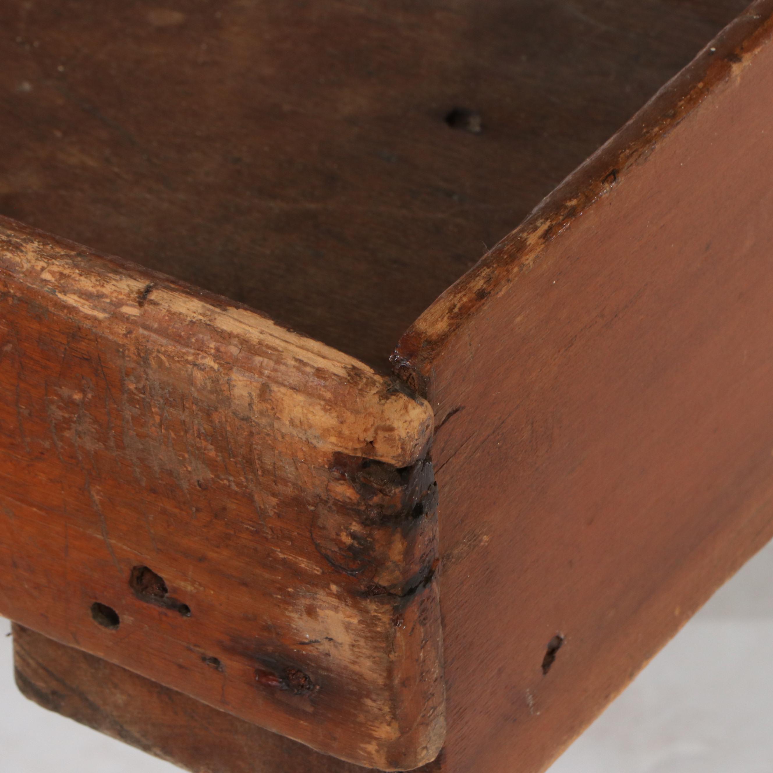 American Primitive Cobbler's Bench with Leather Seat, Late 19th Century