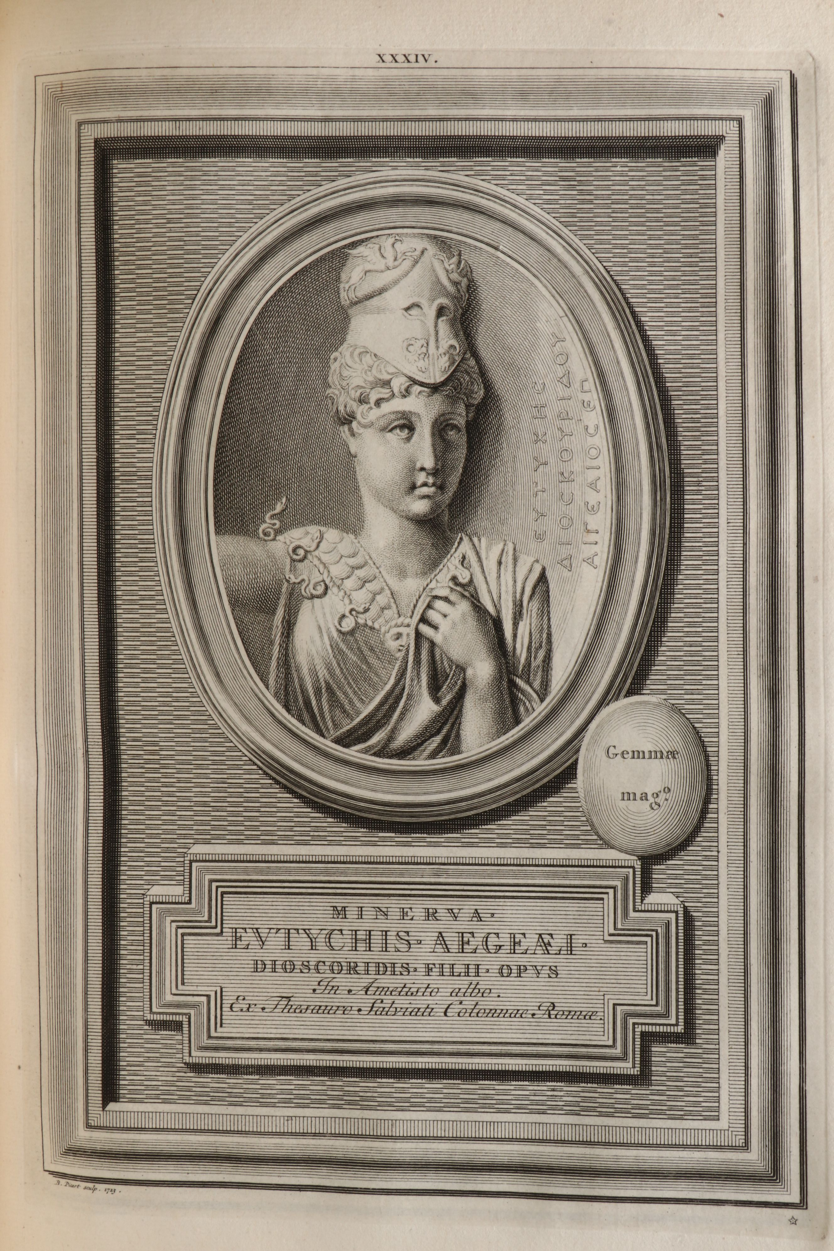 Latin and French "Engraved Ancient Stones" by Philippe de Stosch, 1724