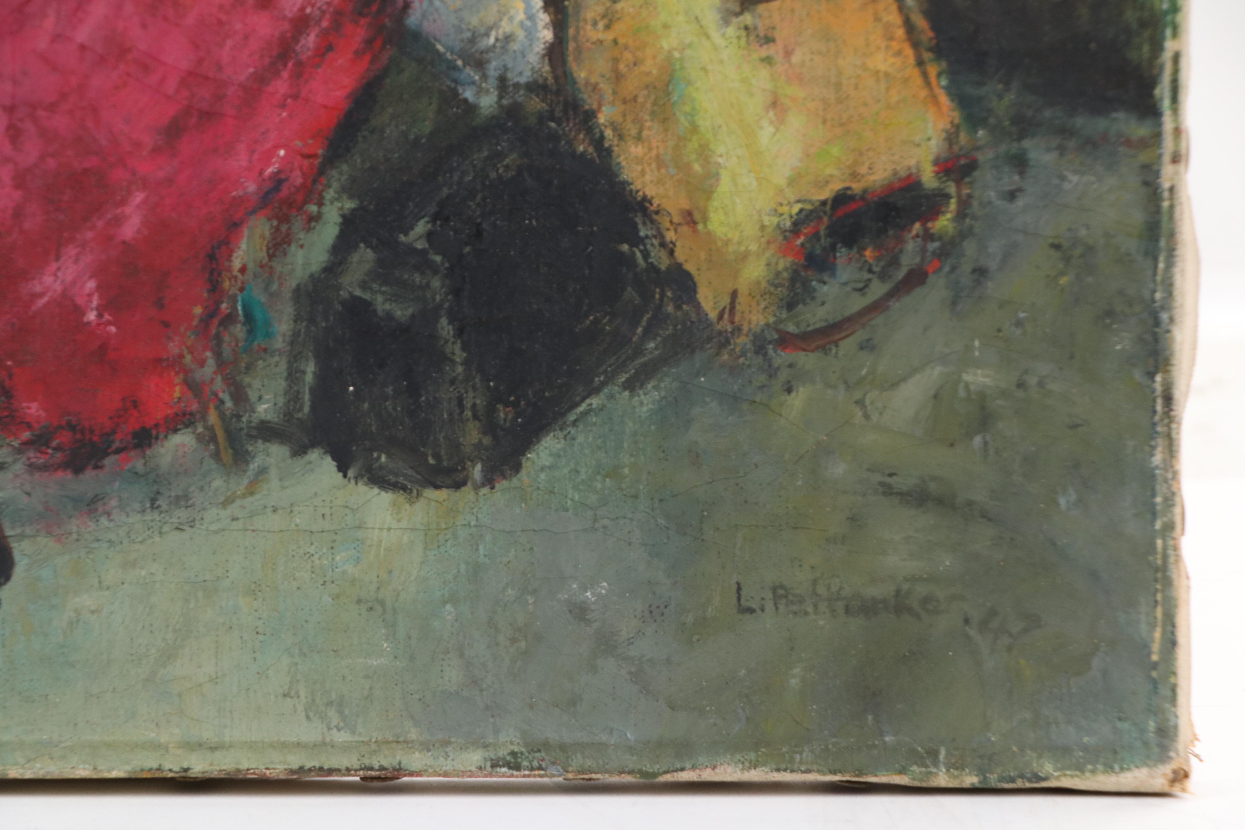 Impressionist Style Oil Painting of Seated Woman, 1887