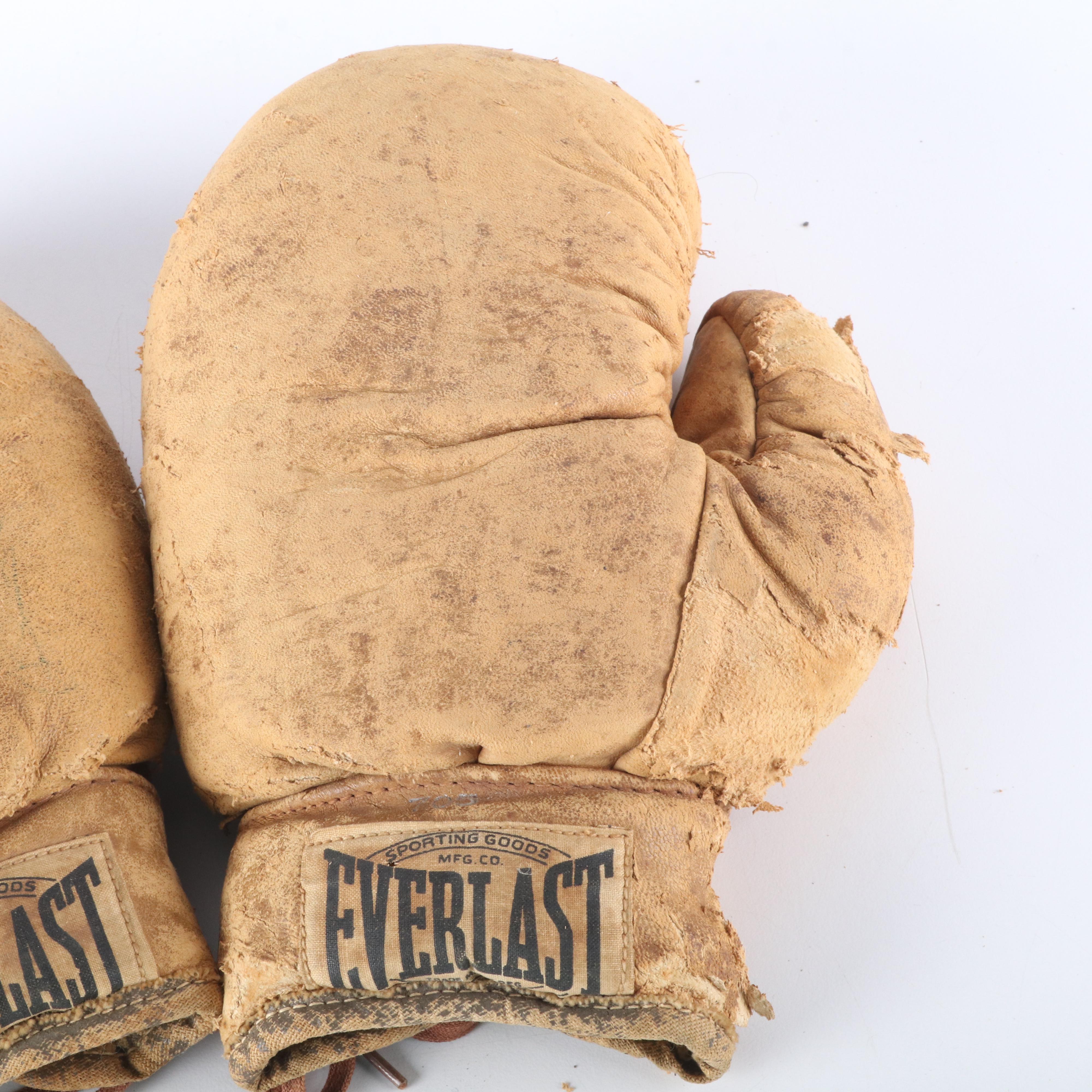 1930s Everlast 8" 4-Oz. Leather Boxing Gloves