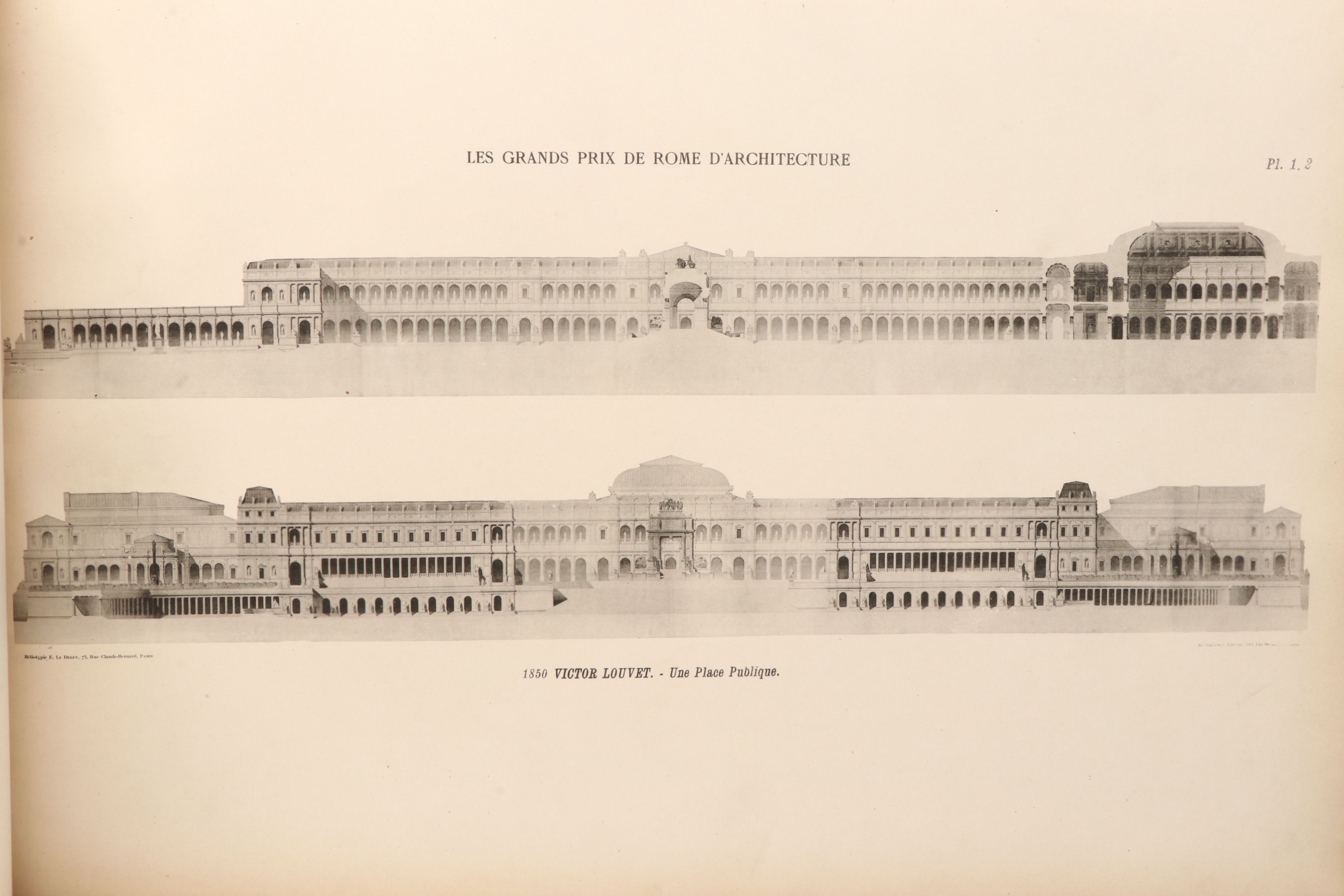 "Cinquantenaire: Les grands prix de Rome d'architecture de 1850 à 1900" Vol. I