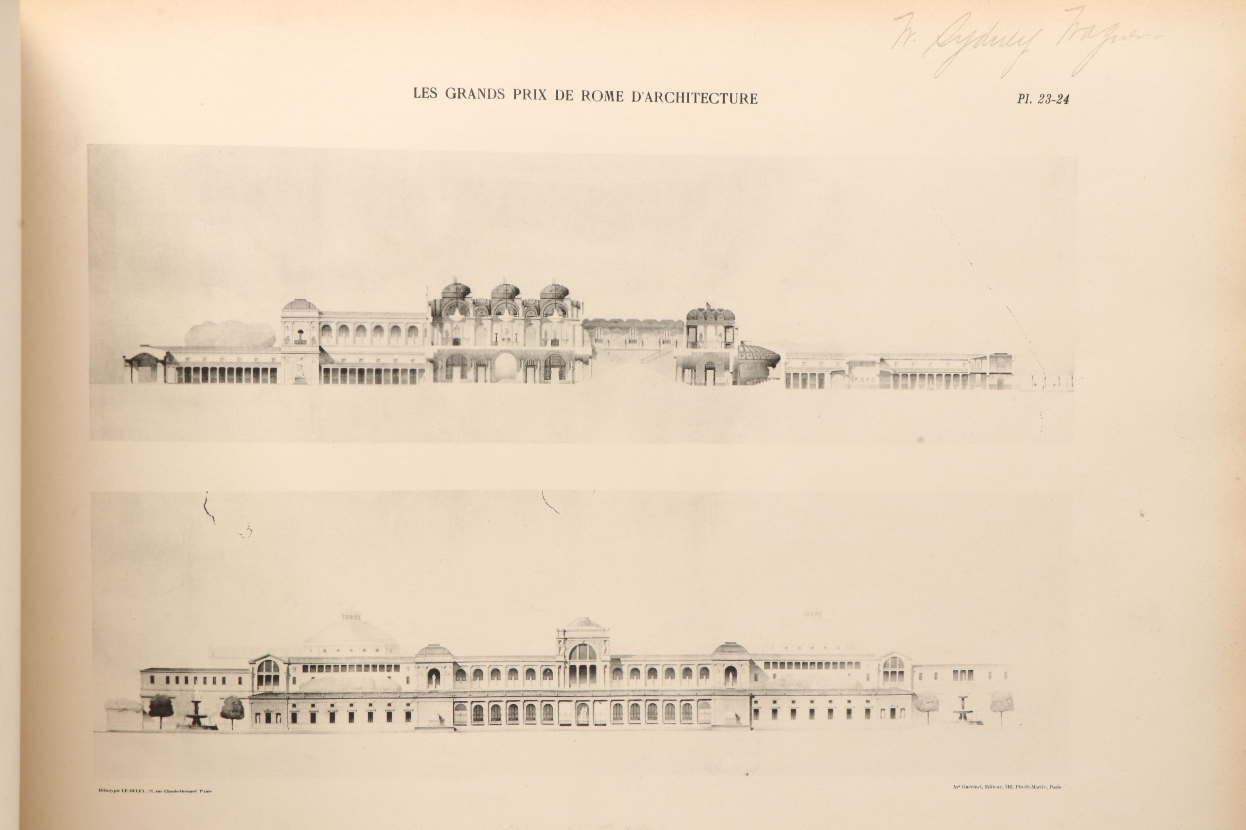 "Cinquantenaire: Les grands prix de Rome d'architecture de 1850 à 1900" Vol. I
