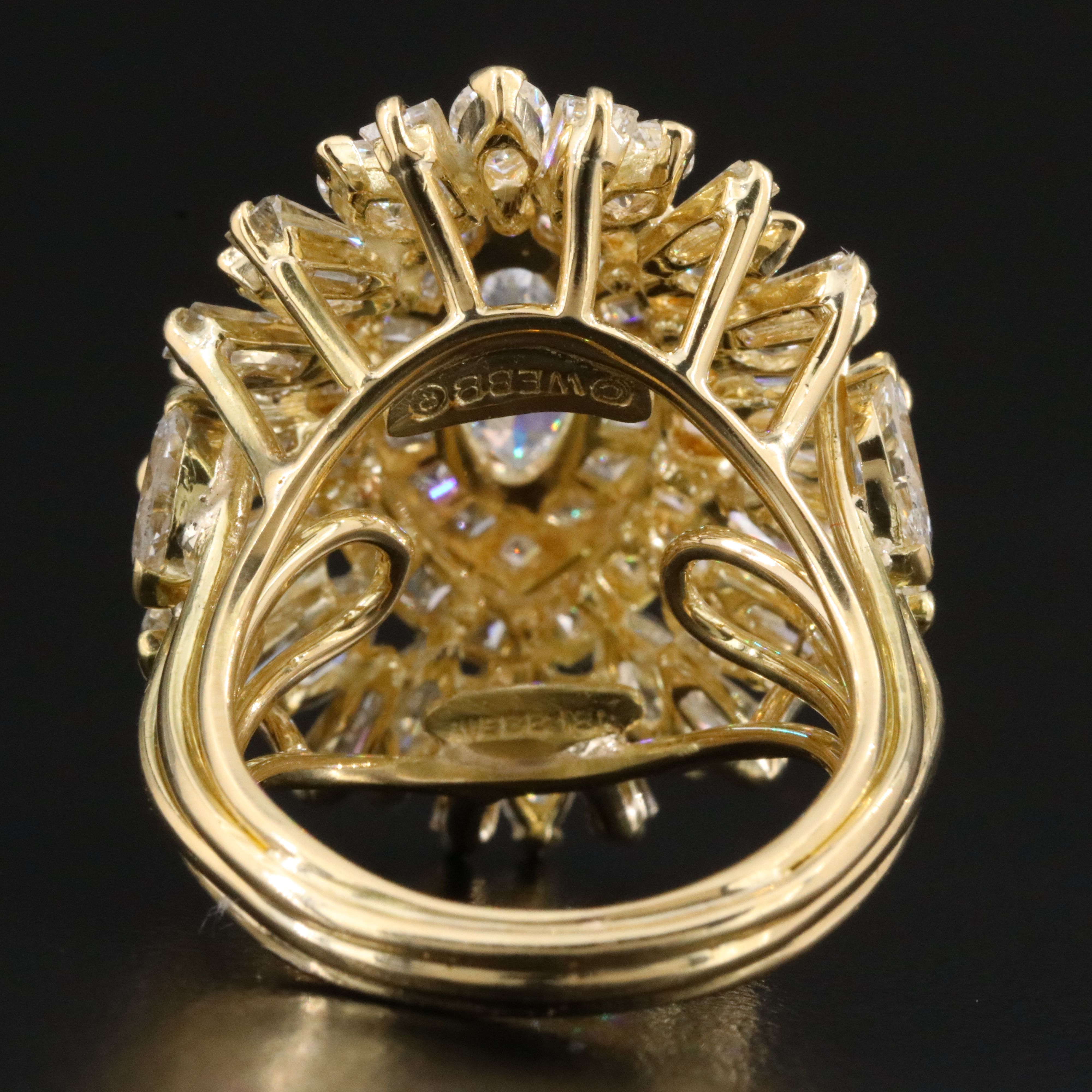 David Webb 18K 8.18 CTW Diamond Ring with Online GIA Report