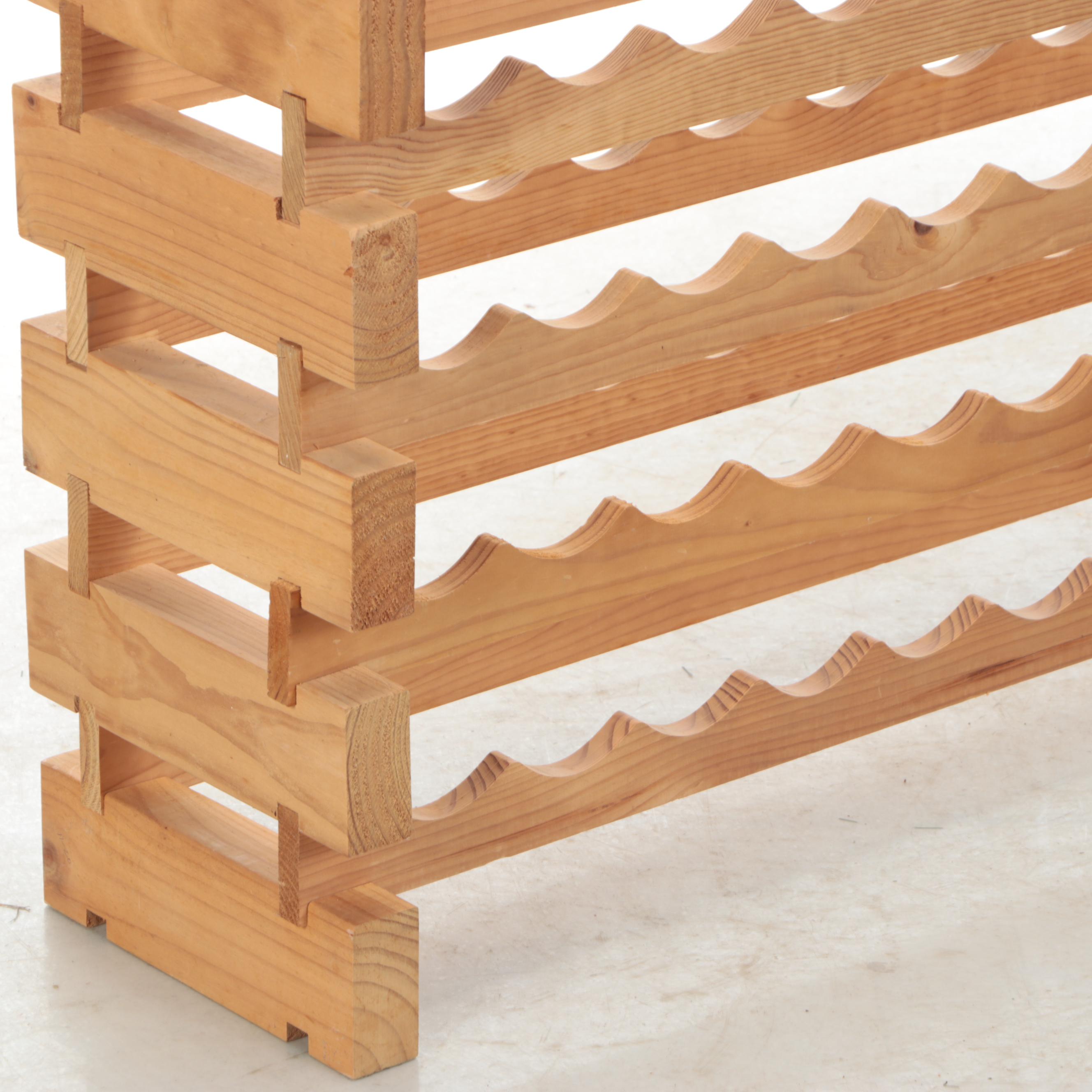 Large Wooden Wine Rack