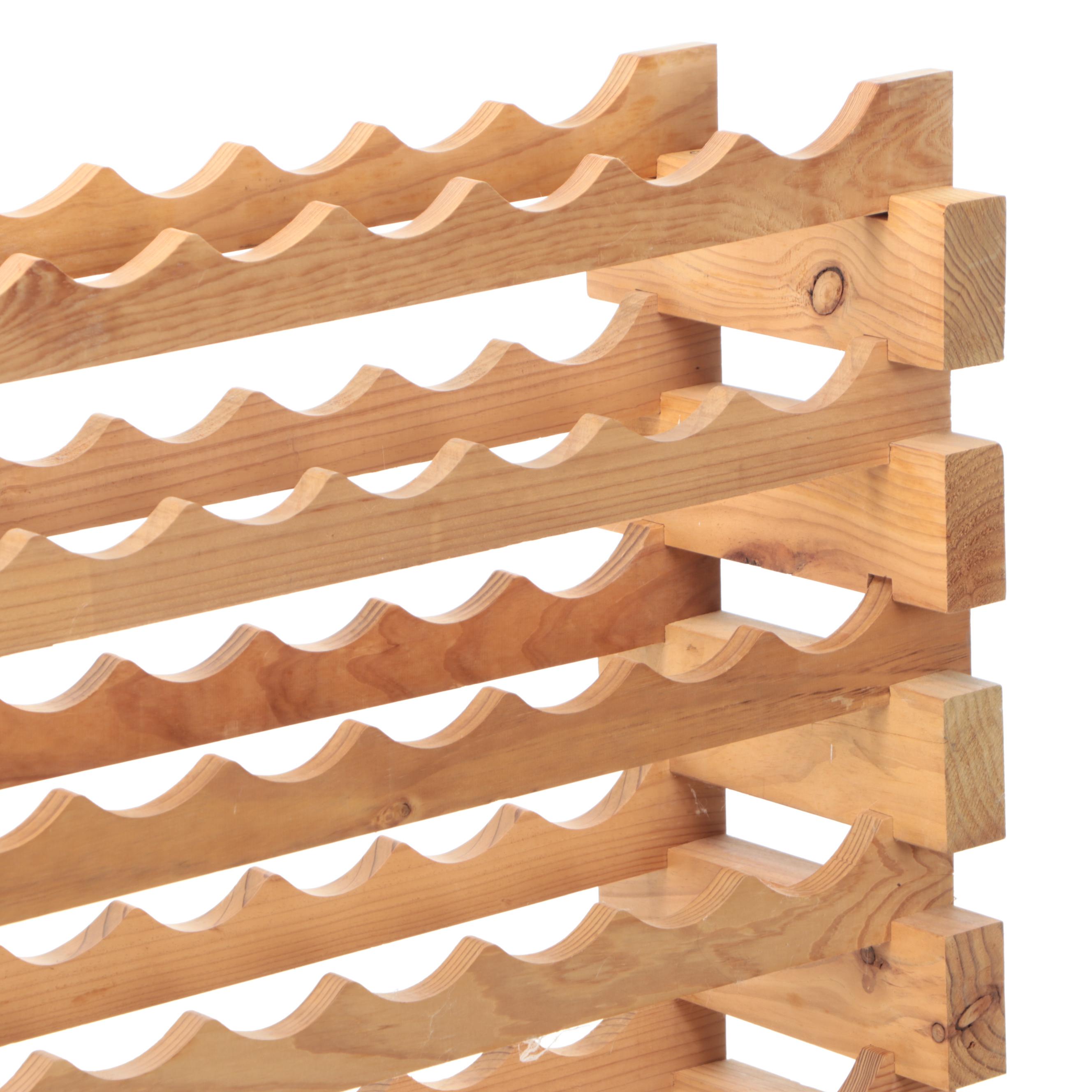 Large Wooden Wine Rack