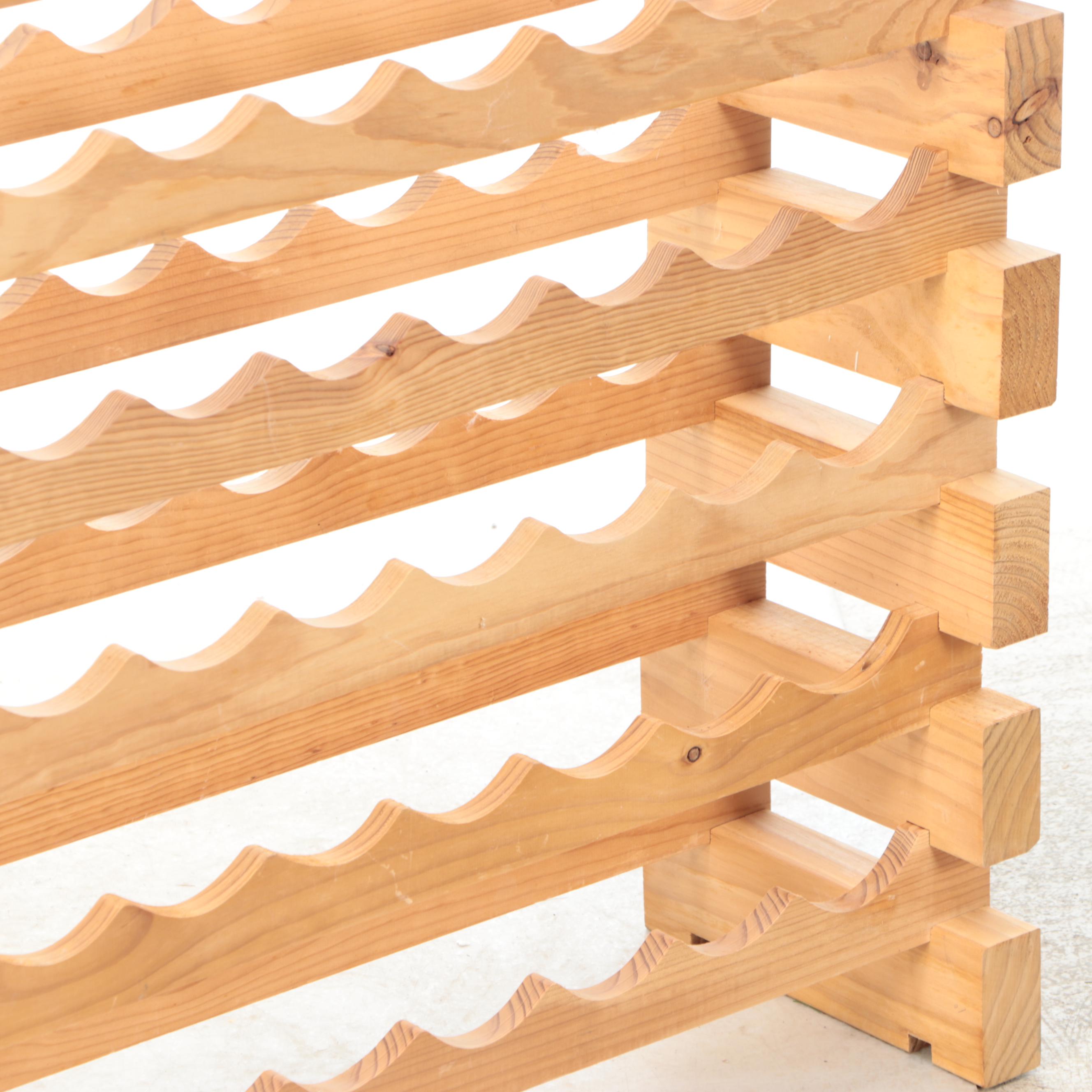 Large Wooden Wine Rack