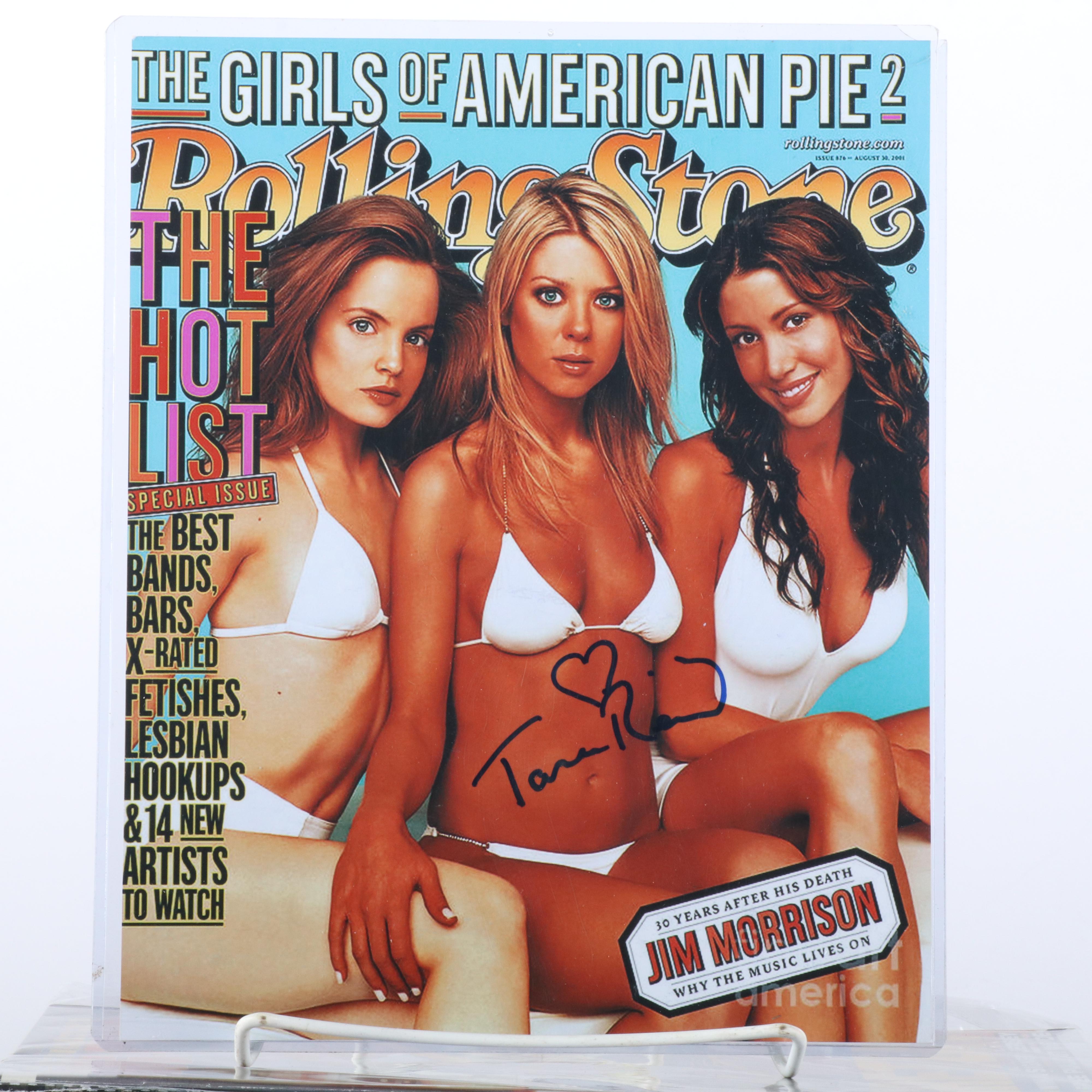 Group of Sports Programs, Yearbooks, Magazines, and Bonus Tara Reid Signature