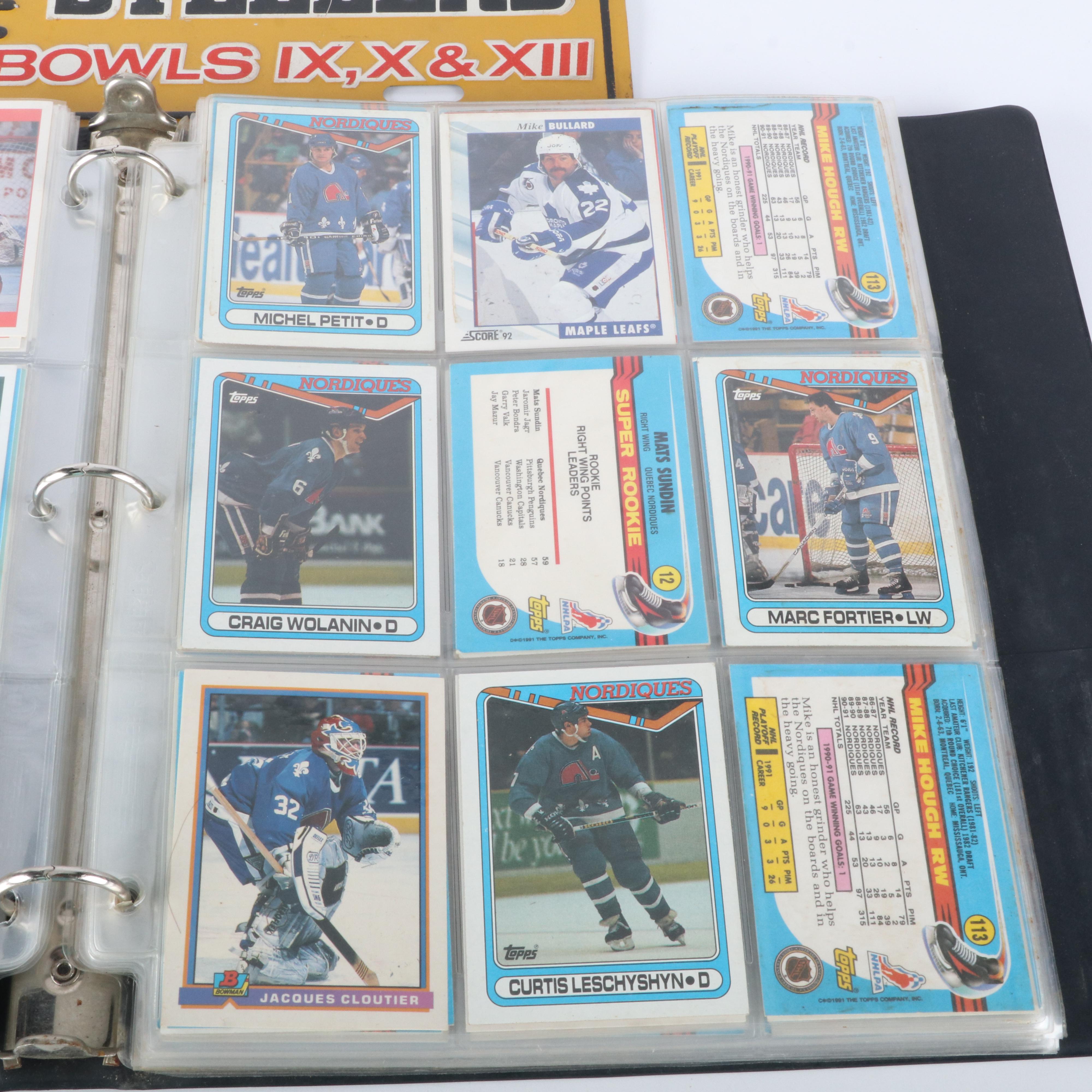 Album of Over 300 Hockey Cards and Pittsburgh Sports Memorabilia