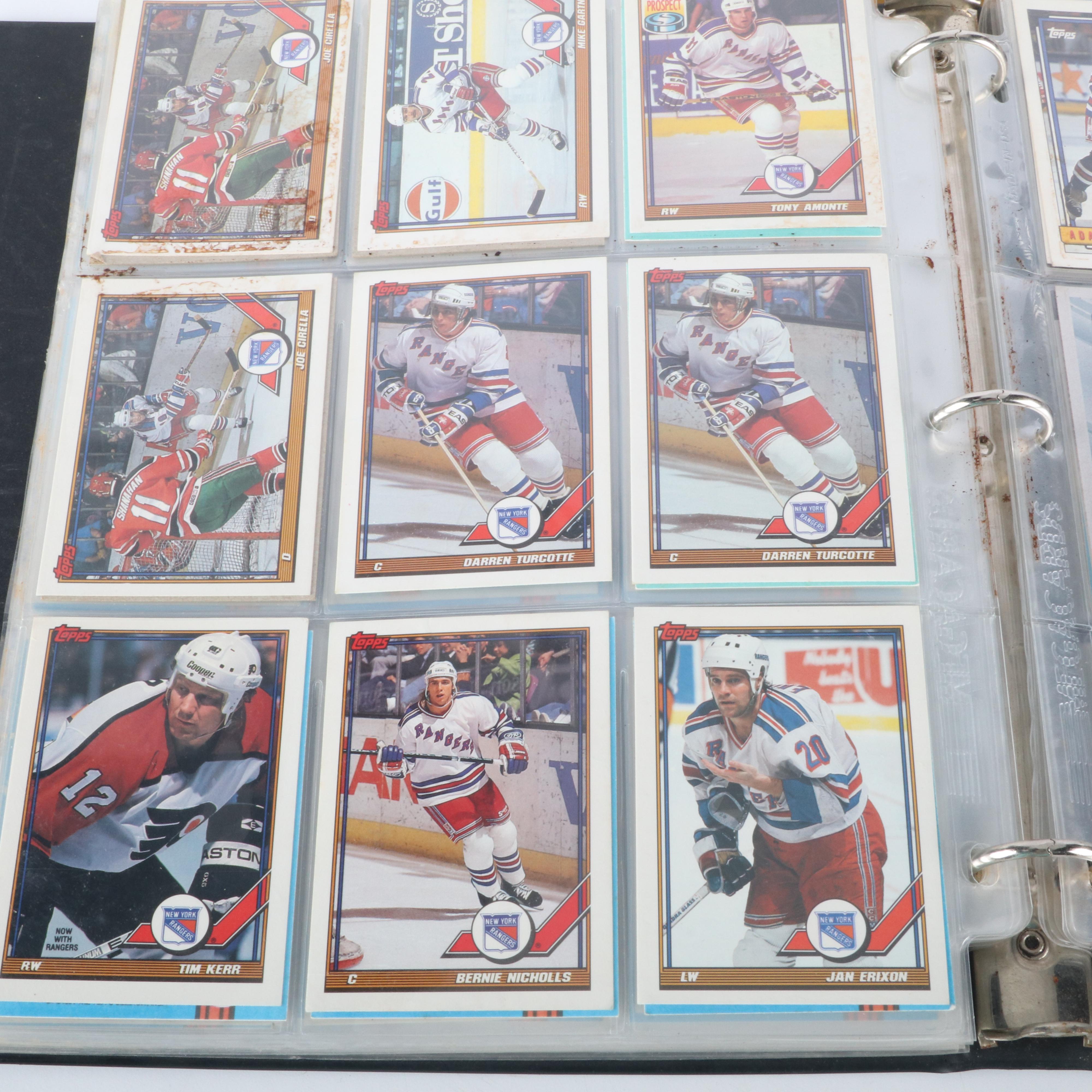 Album of Over 300 Hockey Cards and Pittsburgh Sports Memorabilia