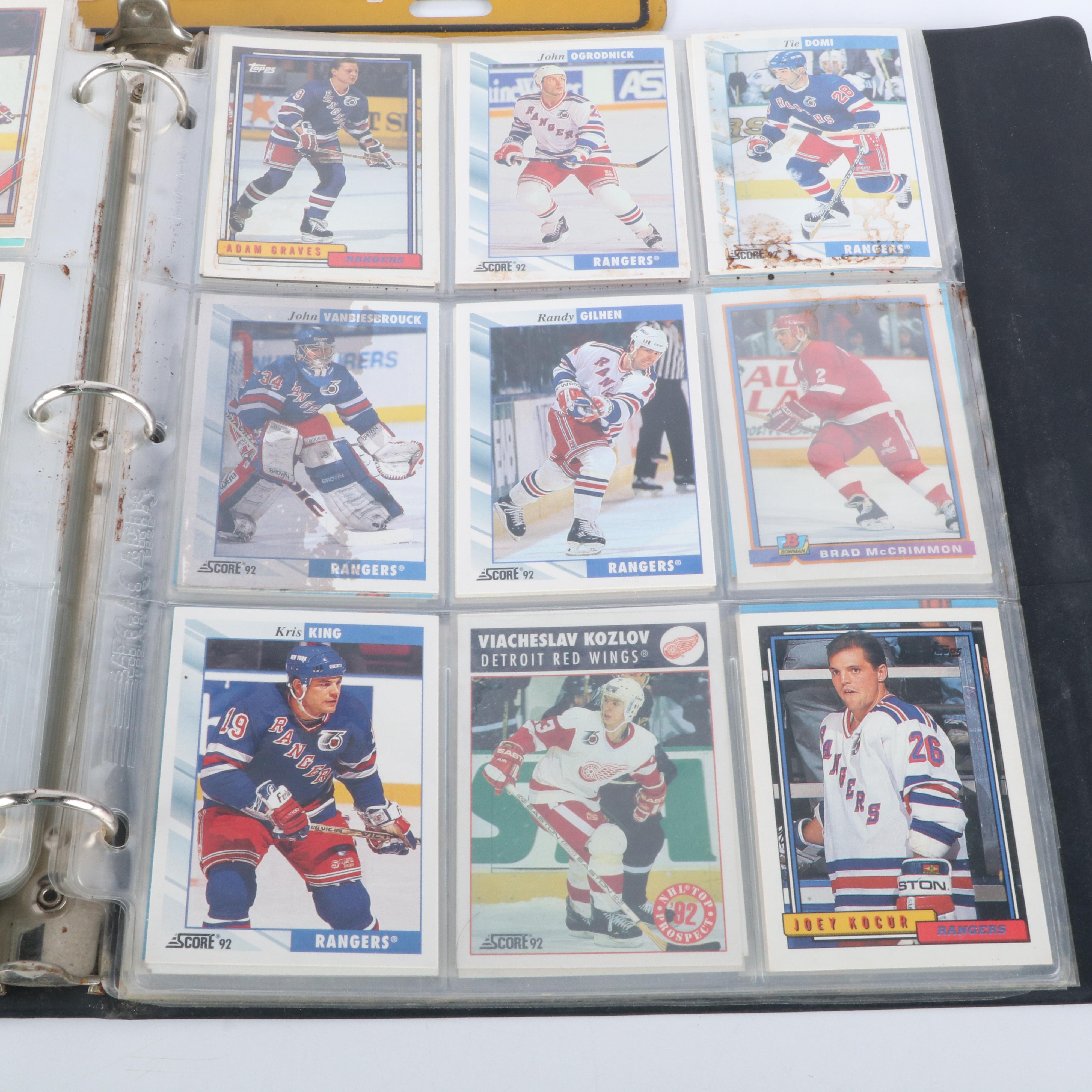 Album of Over 300 Hockey Cards and Pittsburgh Sports Memorabilia