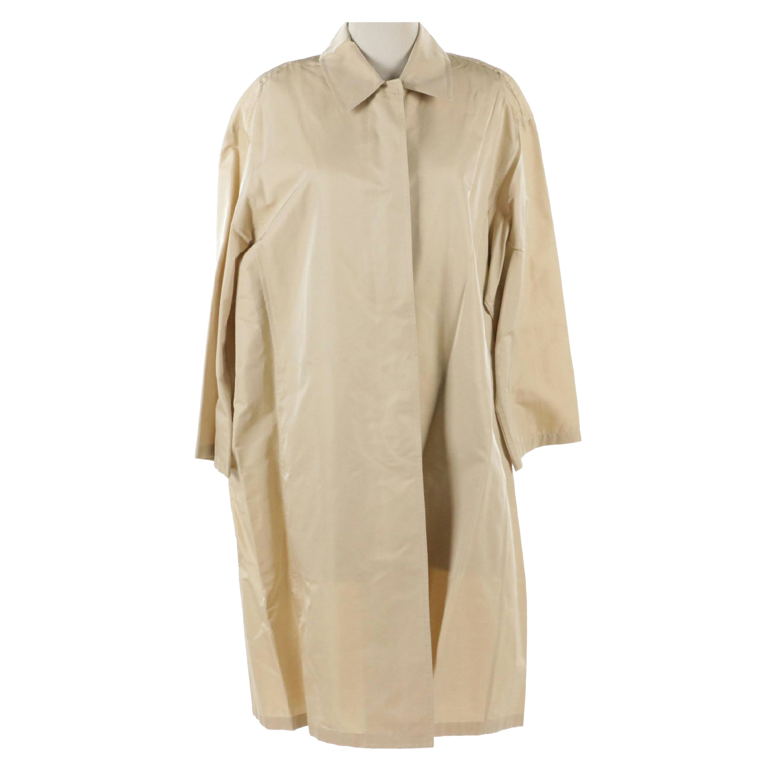 Donna Karan Silk and Cotton Blend Trench Style Coat with Escada Sleeveless Top