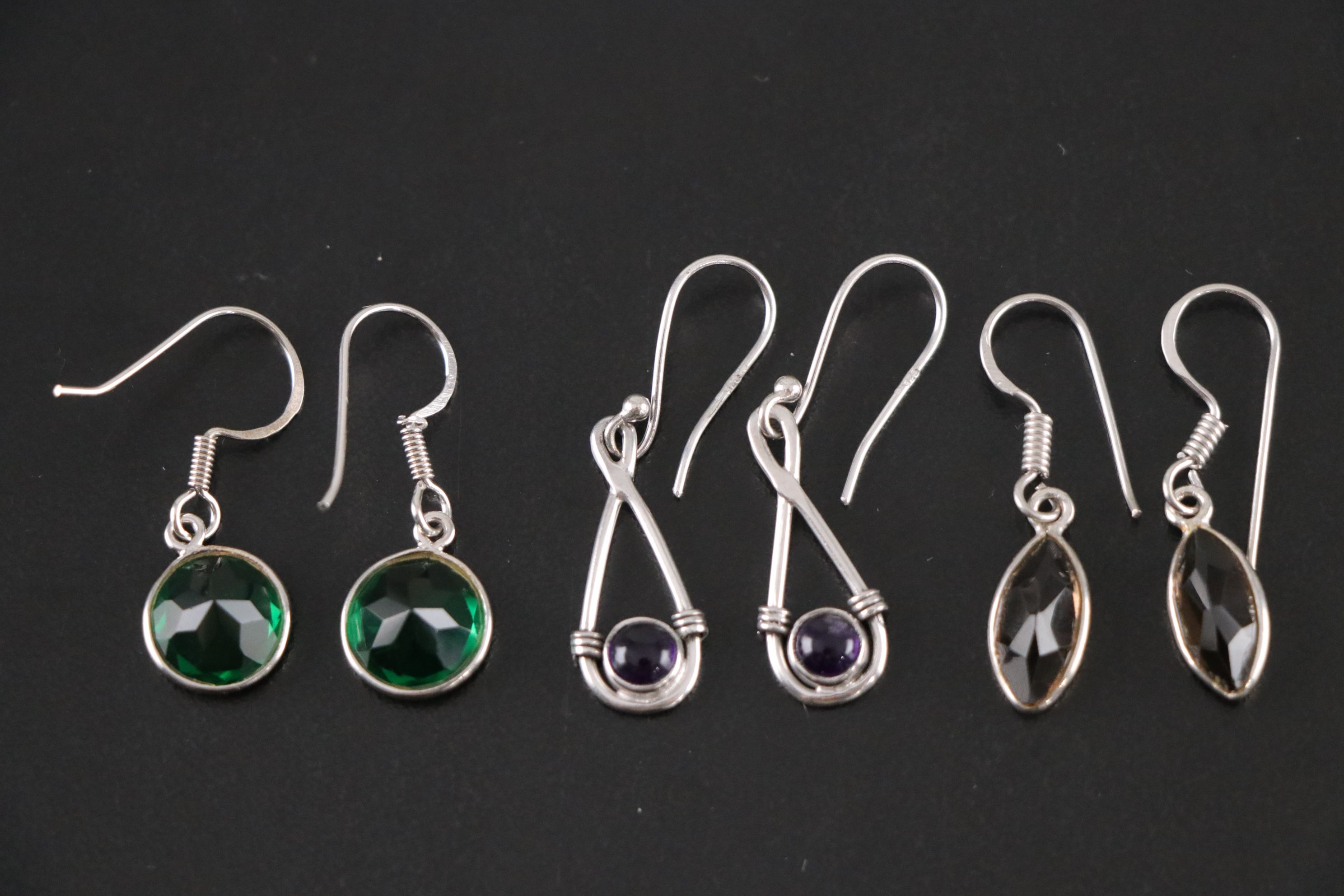 14 Assorted Sterling Silver Rings, Necklaces and Earrings