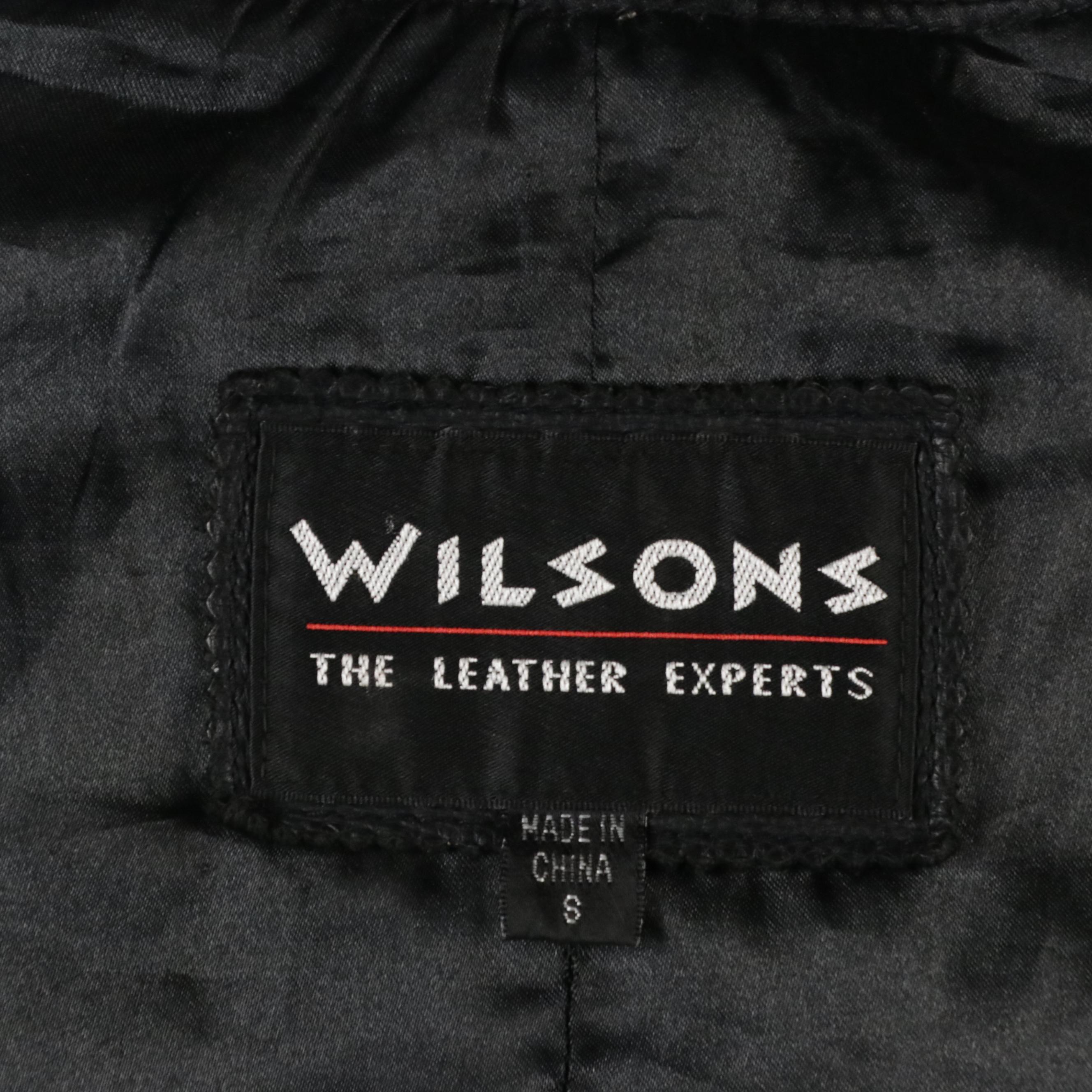 Wilsons Leather Moto Jacket and Fanco Studded Microfiber Fringed Crop Jacket