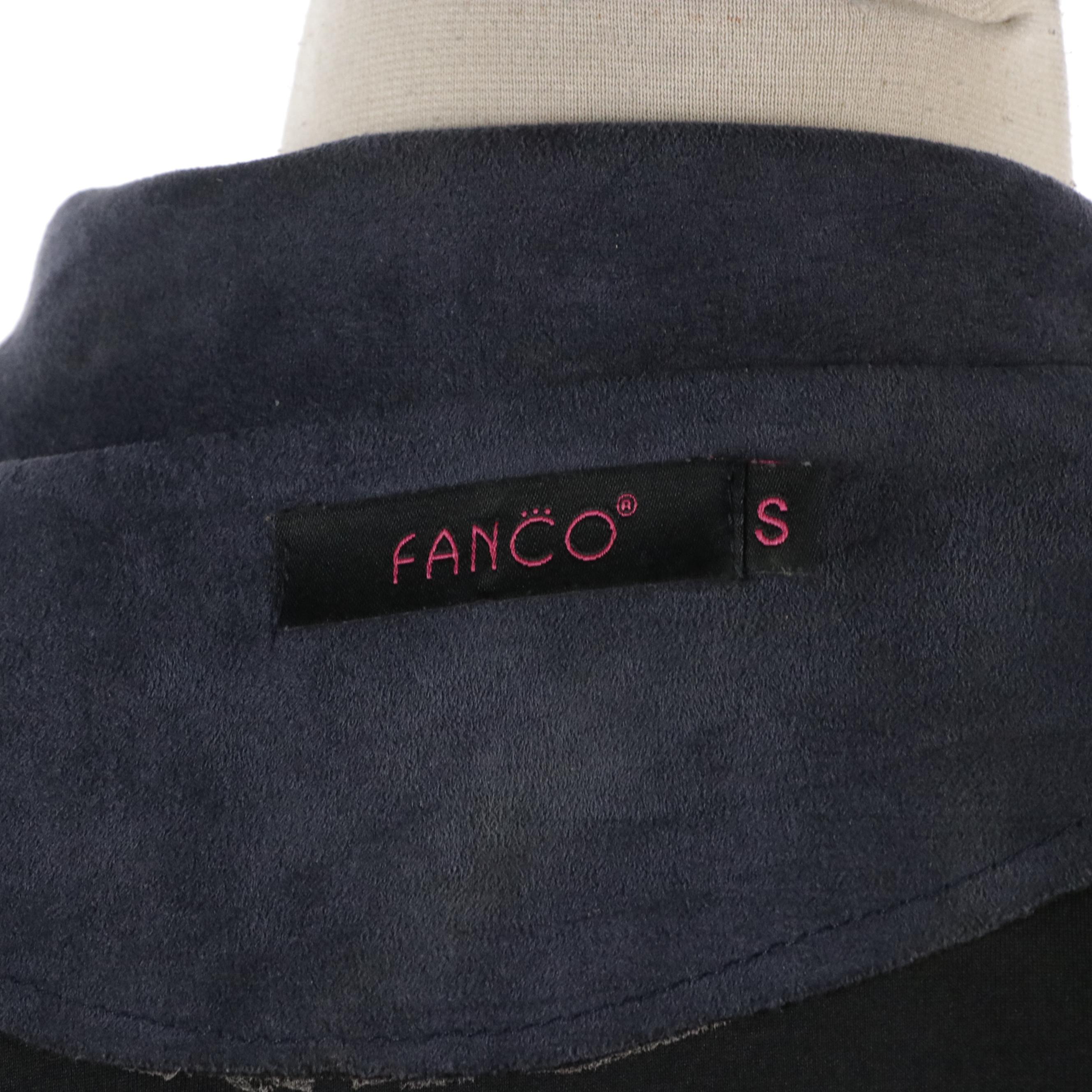 Wilsons Leather Moto Jacket and Fanco Studded Microfiber Fringed Crop Jacket