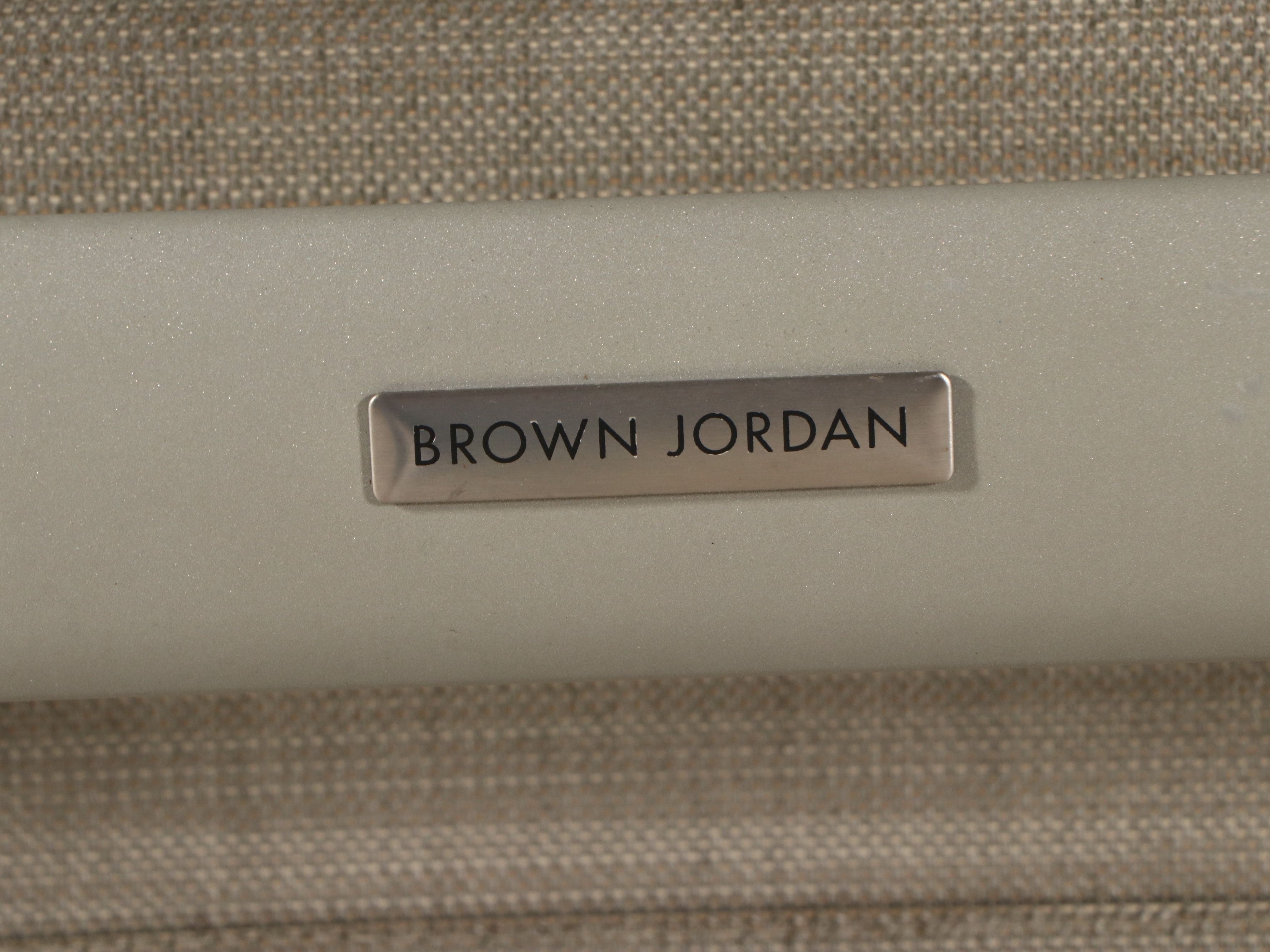 Brown Jordan Seven-Piece Patio Dining Set with Umbrella