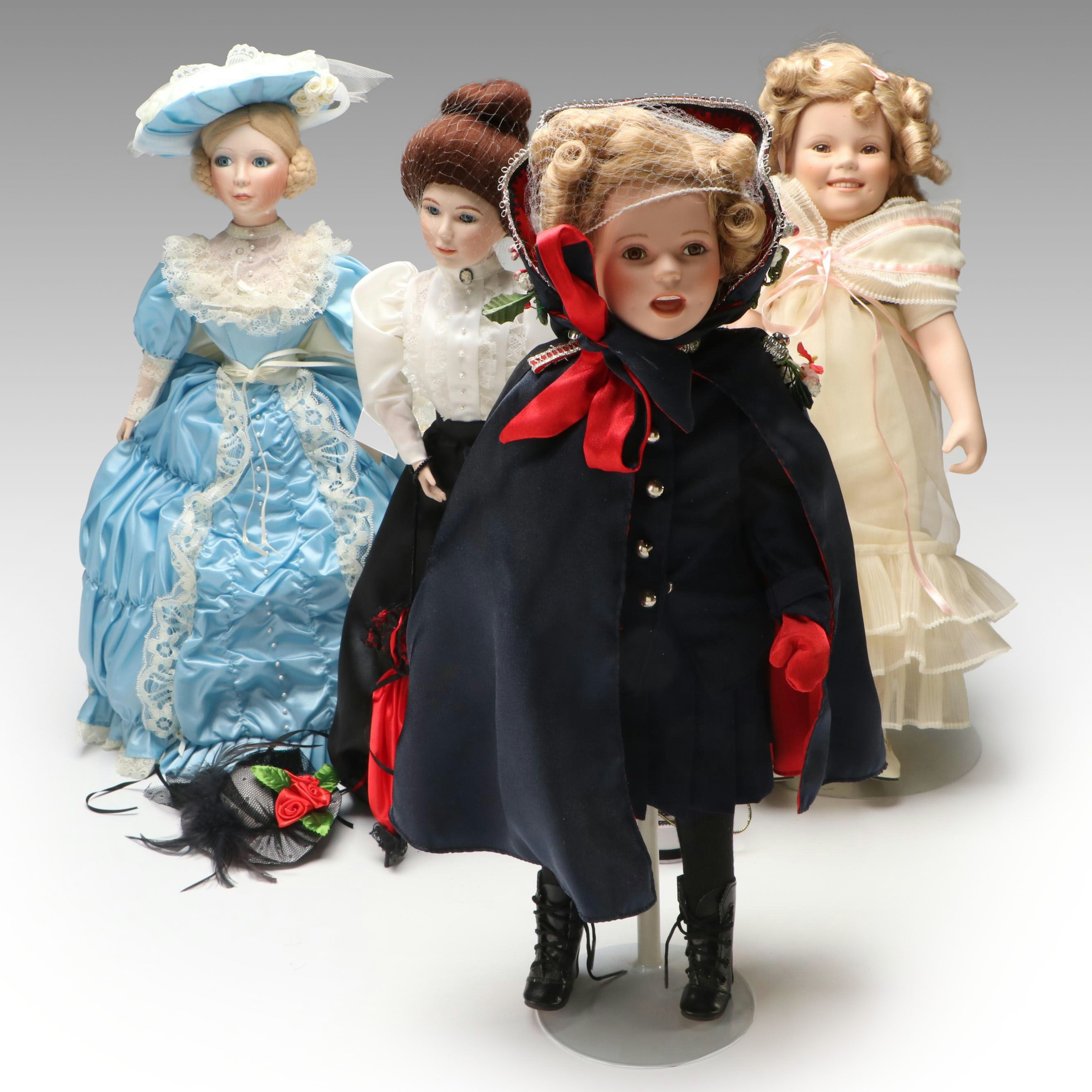 Edwin M. Knowles "Charm of the Southern Belle" and Other Porcelain Dolls
