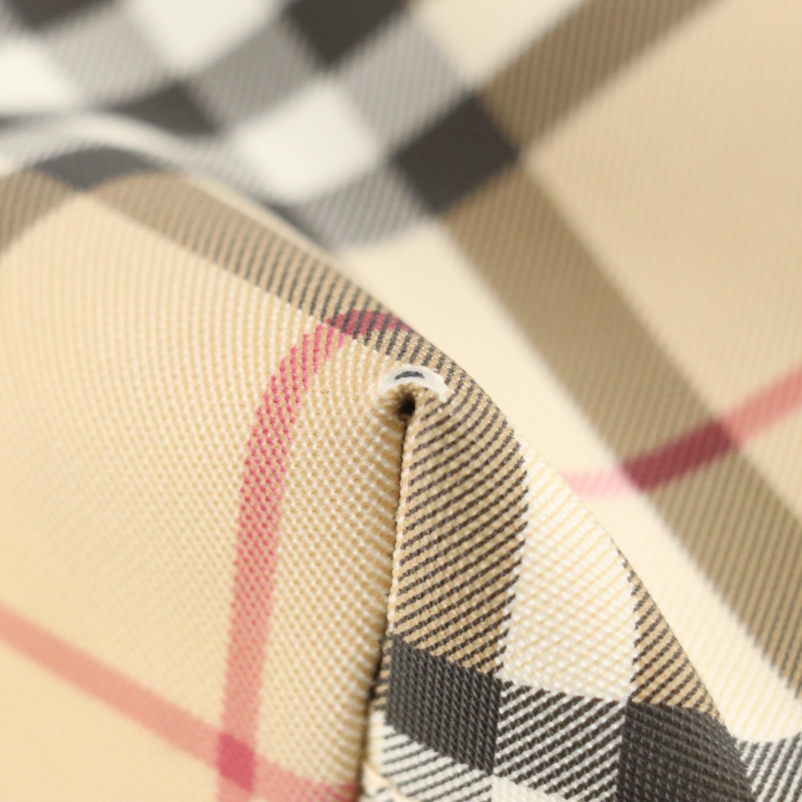 Burberry Full Flap Crossbody in House Check Nylon Canvas and Black Leather Trim