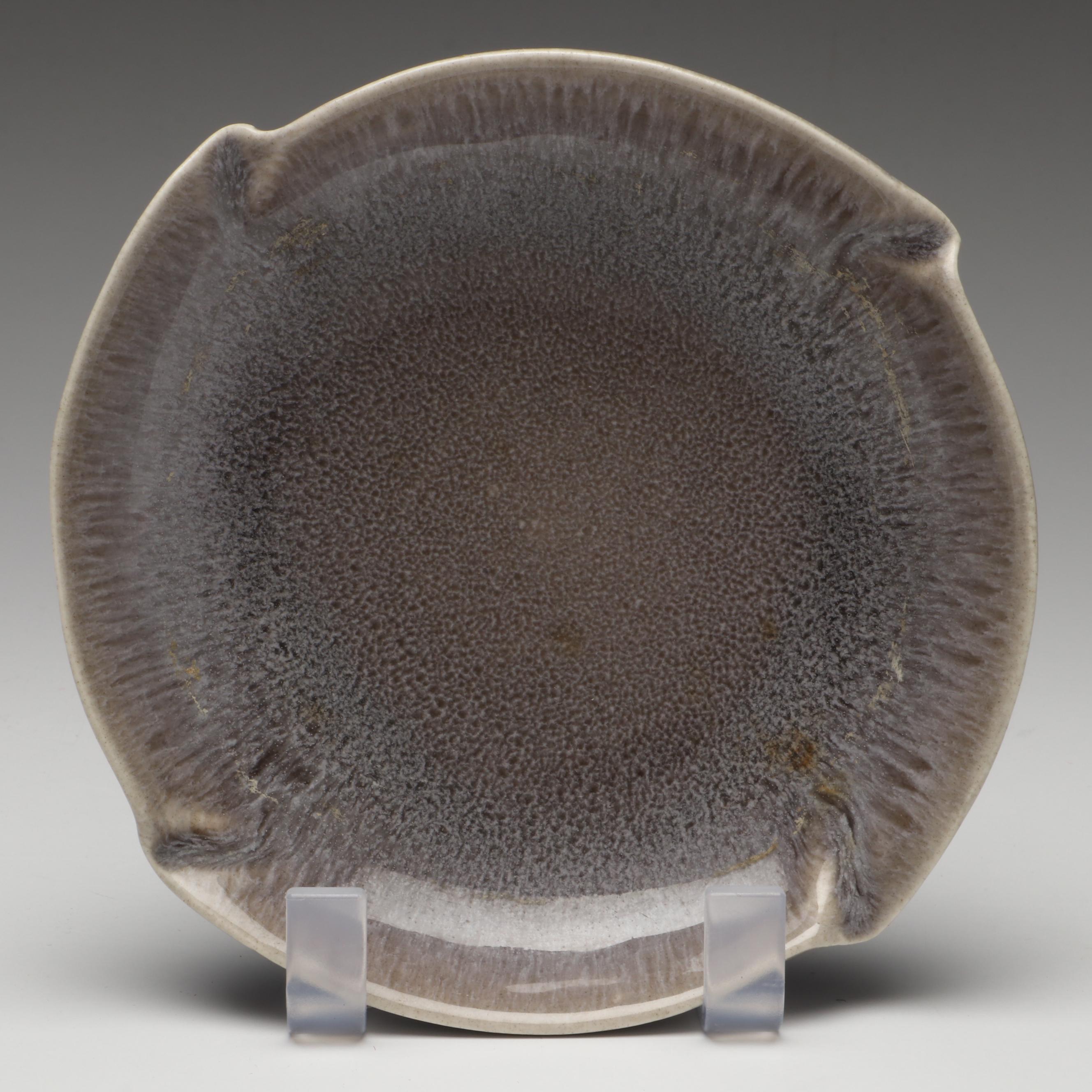 Rookwood Pottery Molten Glaze Vase and Dish, Mid-20th Century