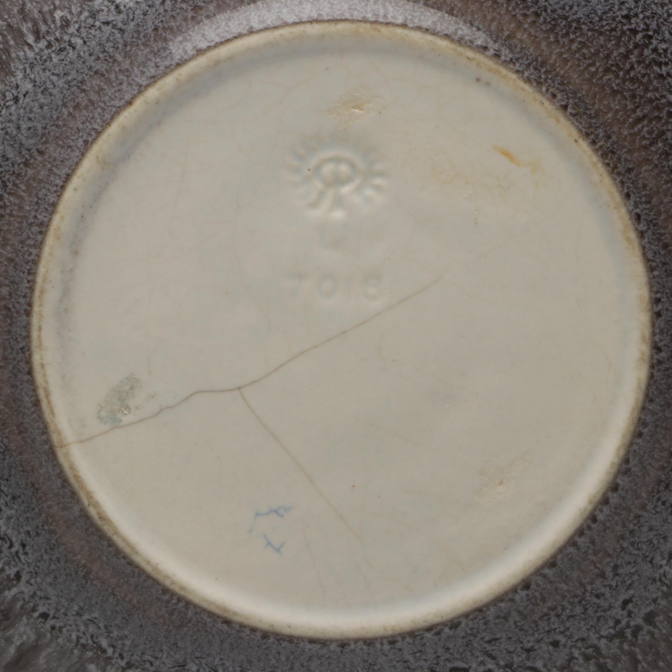 Rookwood Pottery Molten Glaze Vase and Dish, Mid-20th Century