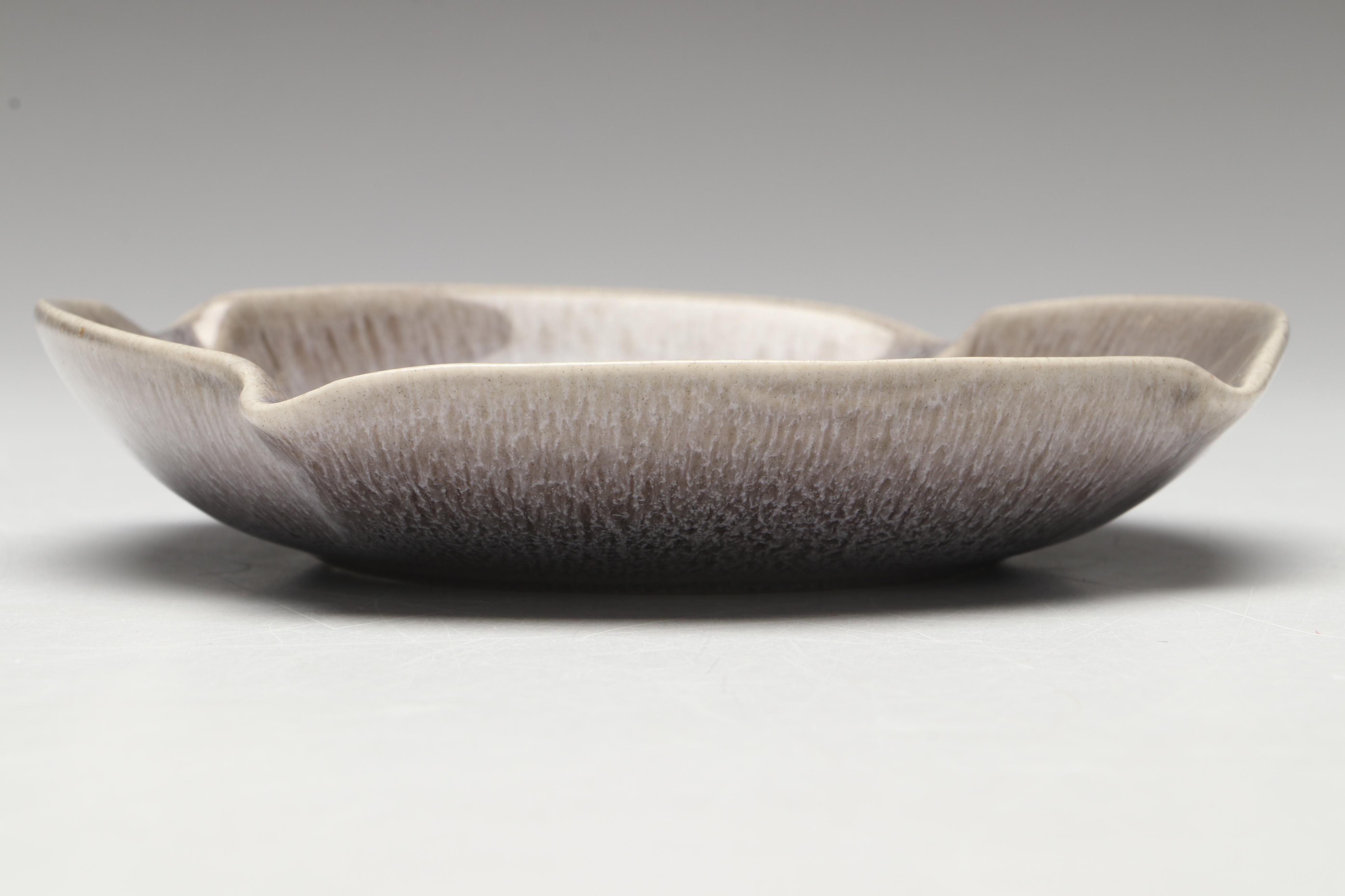 Rookwood Pottery Molten Glaze Vase and Dish, Mid-20th Century