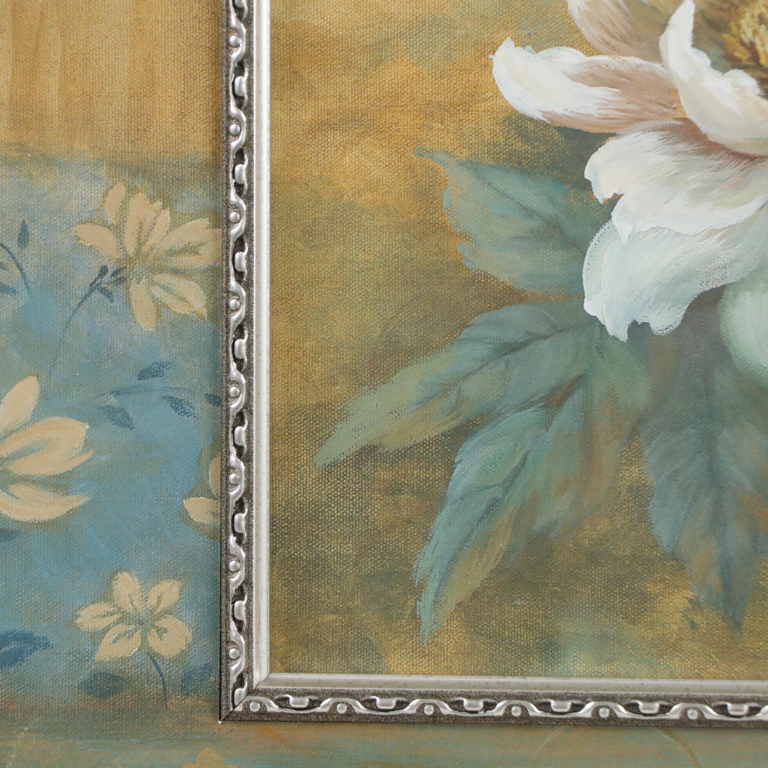 Floral Offset Lithograph After Vivian Flasch "Pam's Peonies," 21st Century