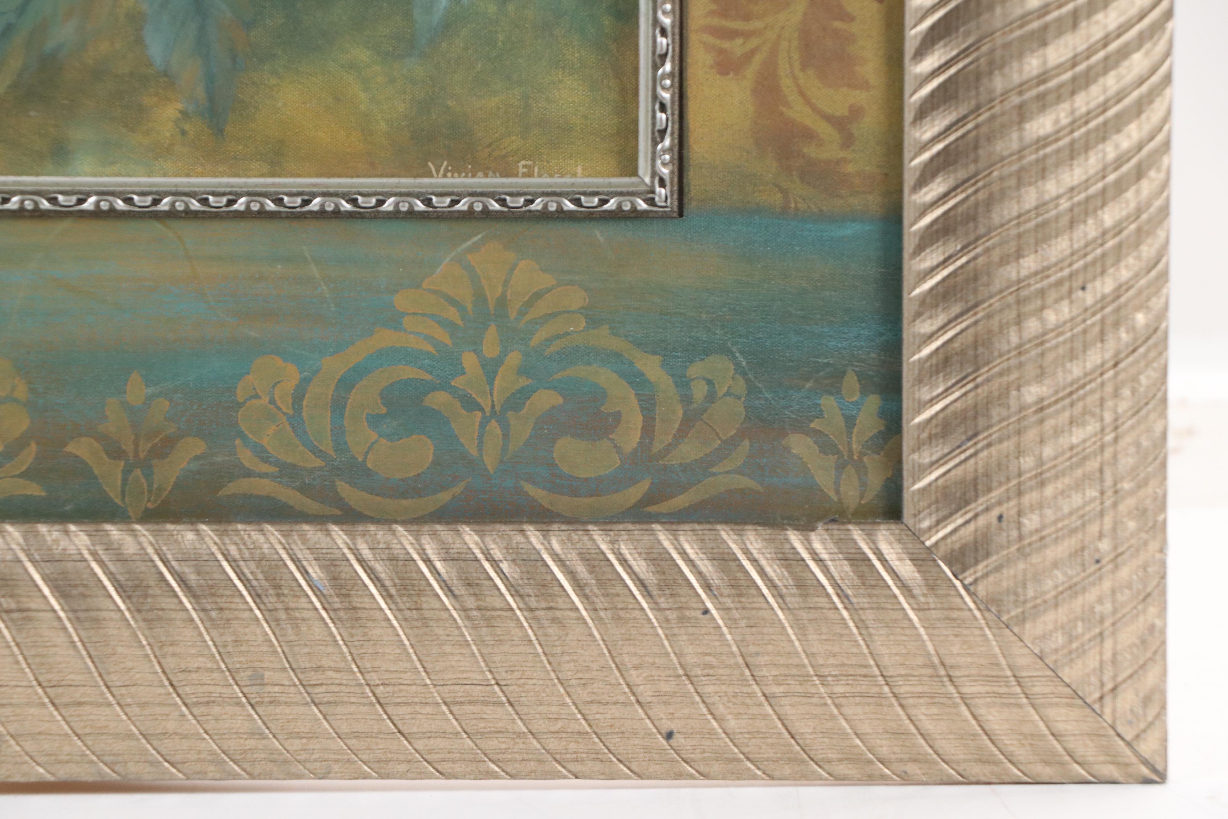 Floral Offset Lithograph After Vivian Flasch "Pam's Peonies," 21st Century