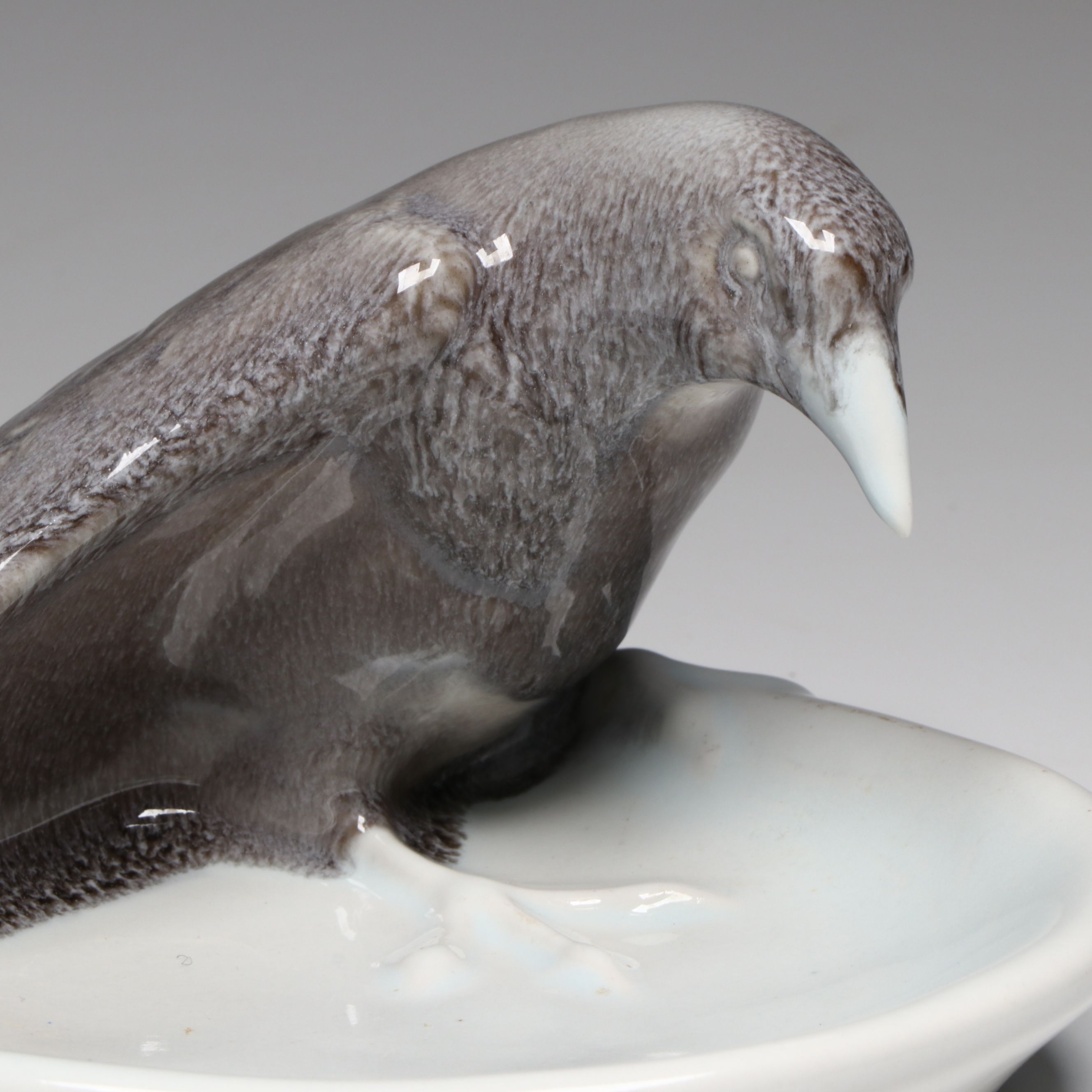 Rookwood Pottery "Rook" Blue Gray Glazed Ceramic Tray, 1956