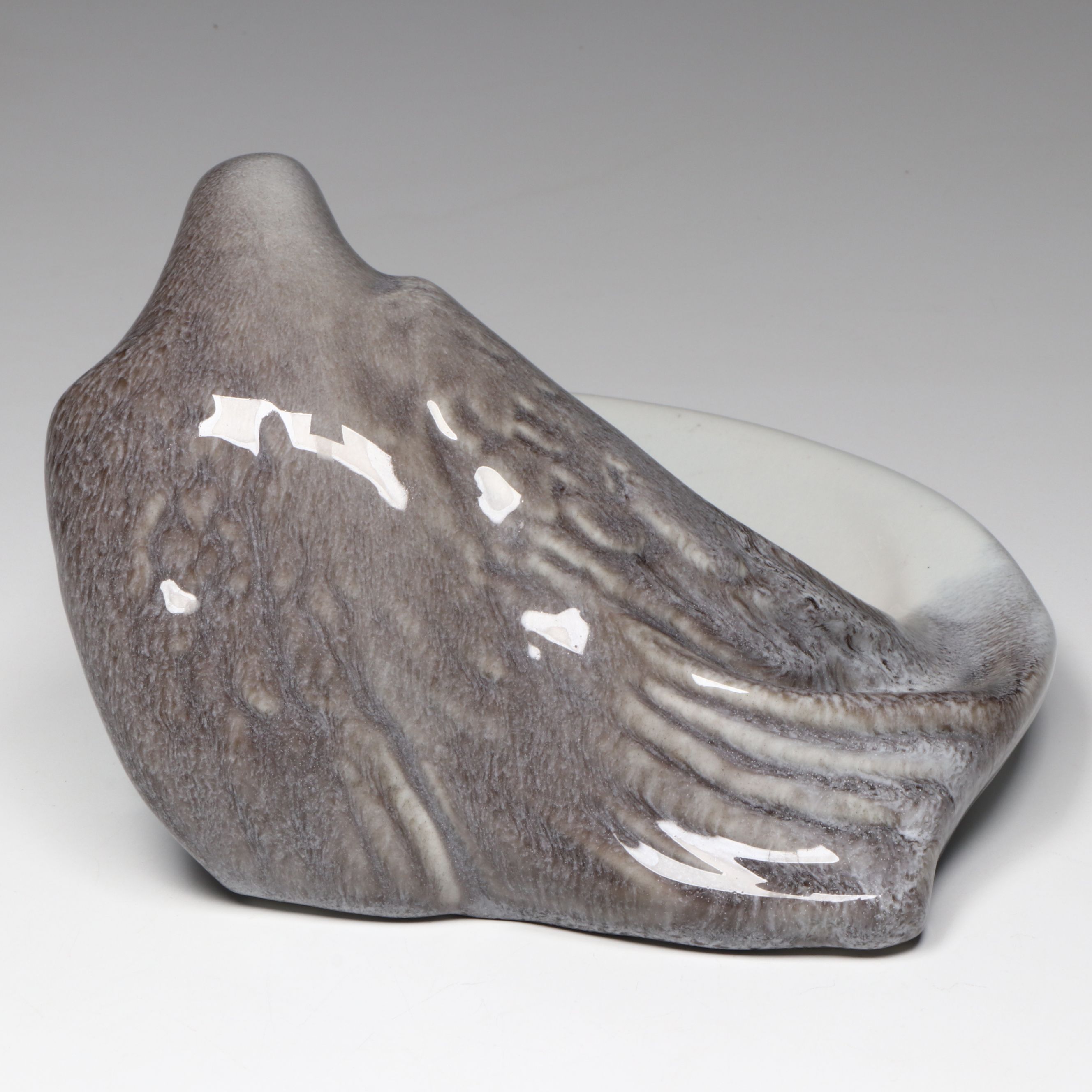 Rookwood Pottery "Rook" Blue Gray Glazed Ceramic Tray, 1956