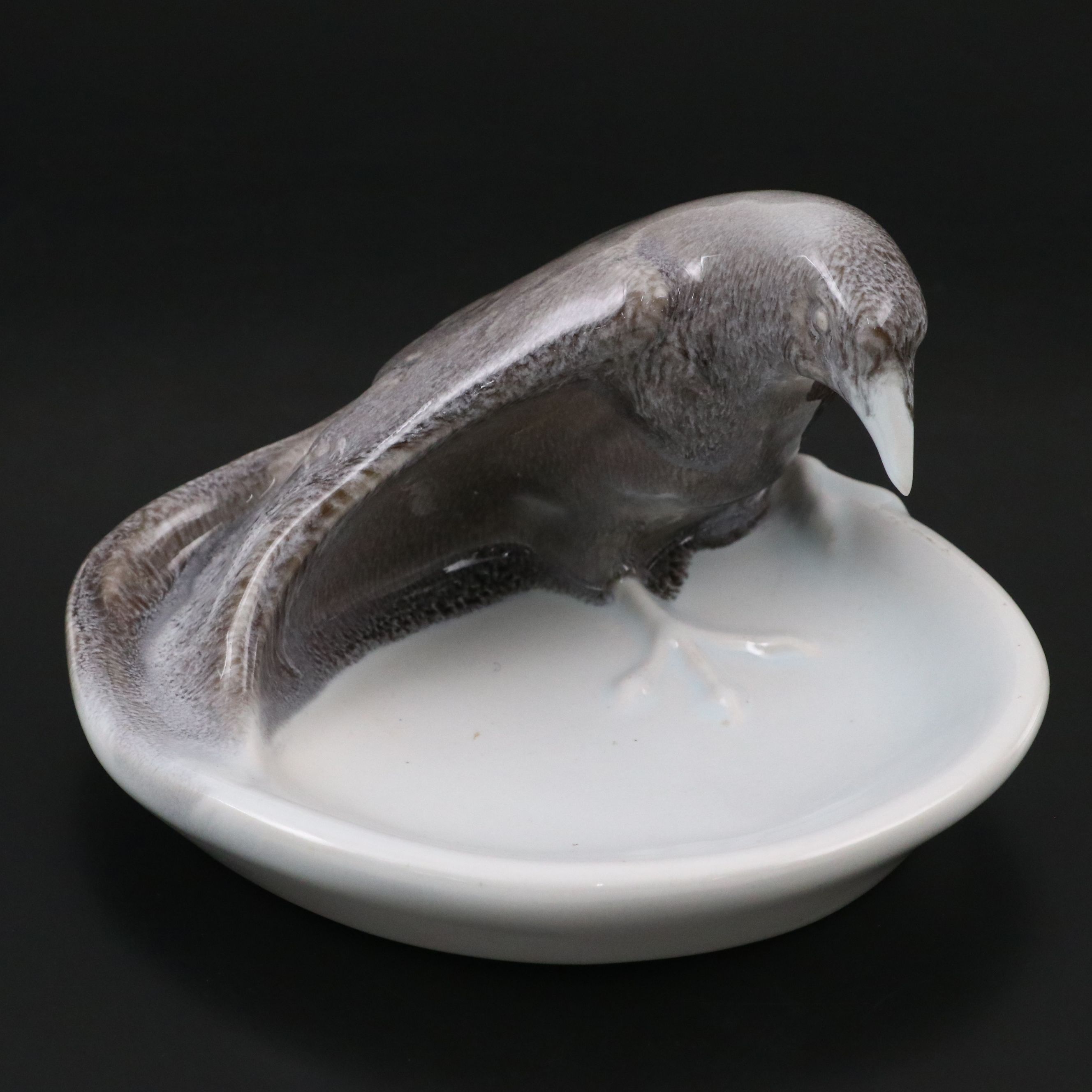 Rookwood Pottery "Rook" Blue Gray Glazed Ceramic Tray, 1956