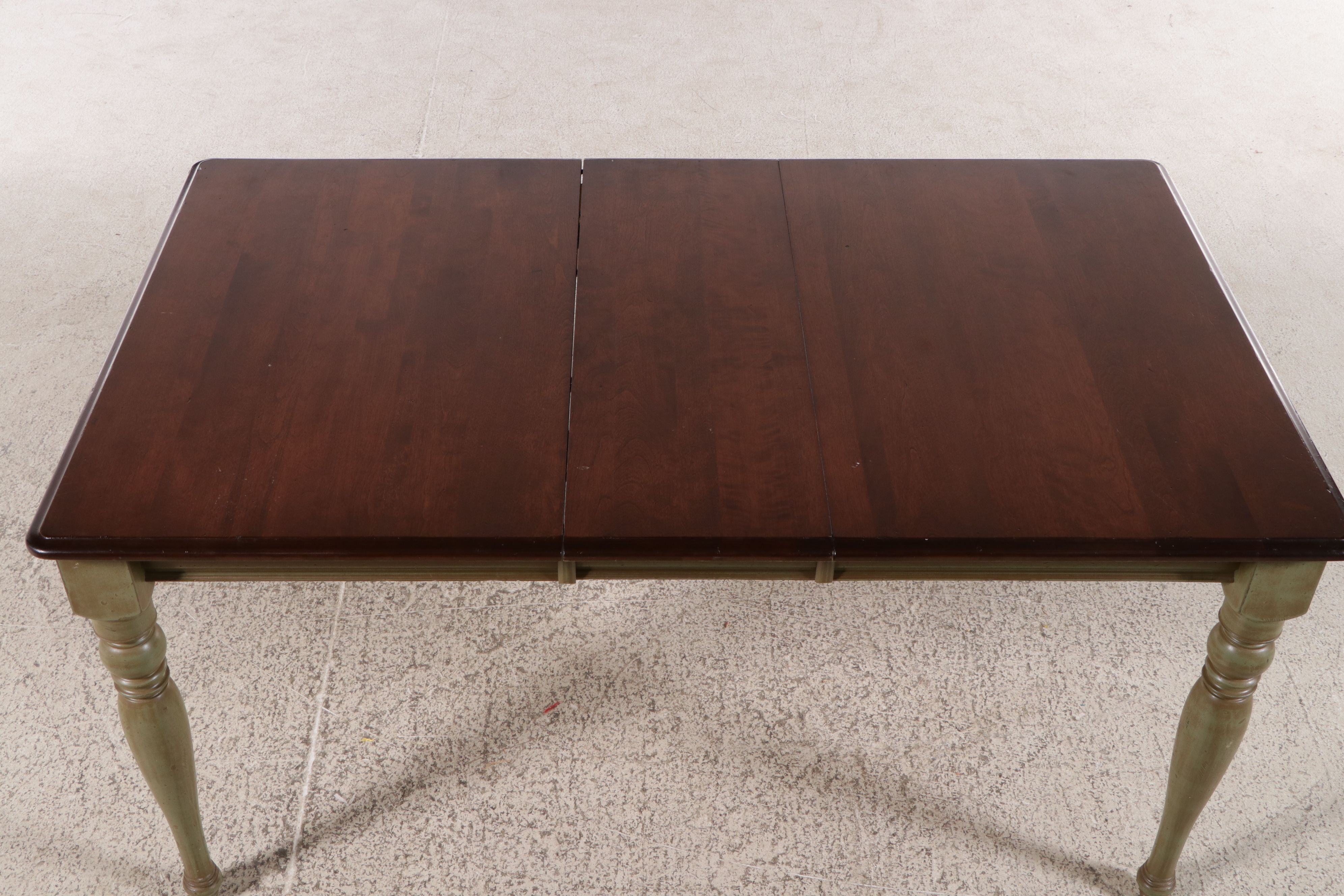 Seven-Piece Primitive Dining Set with Painted Windsor Style Chairs