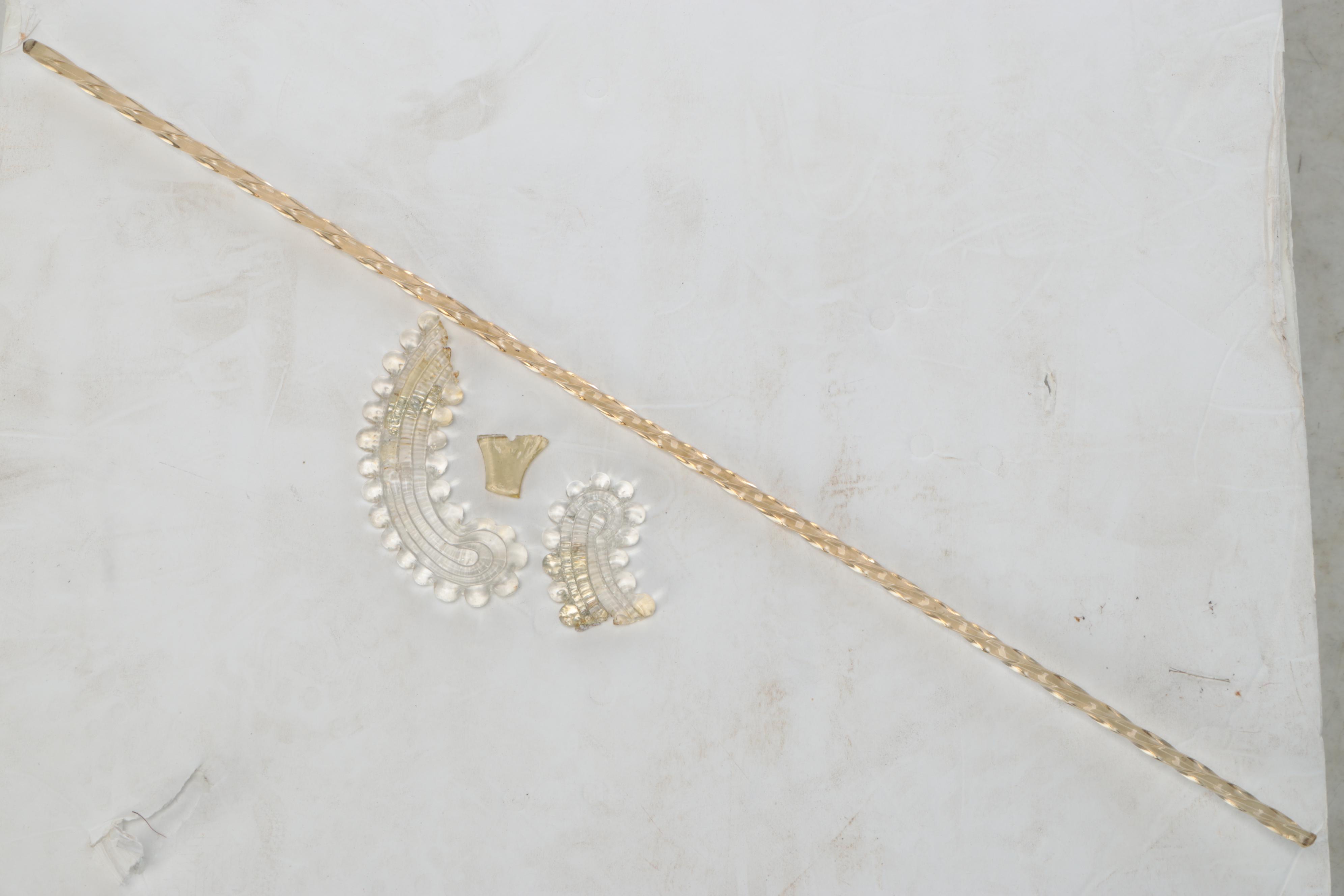 Venetian Etched and Embellished Art Glass Mirror, Mid-20th Century