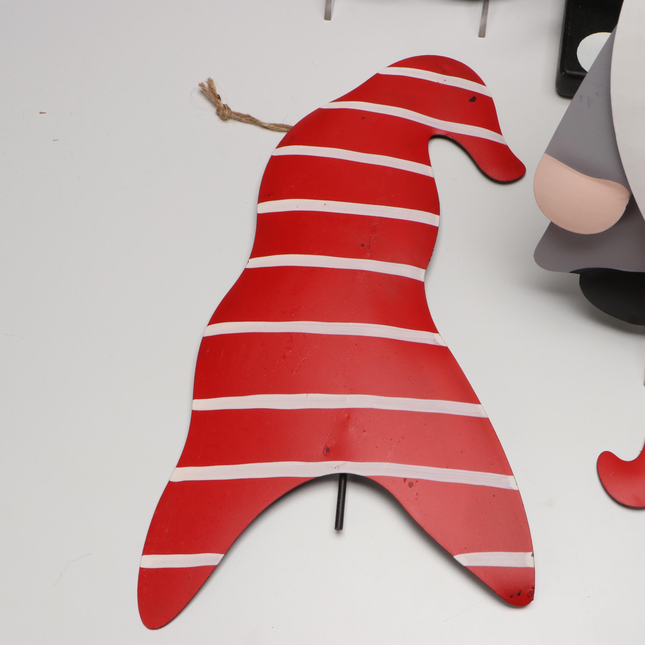 Glitzhome Metal Gnomes and Silvestri Whimsical Snowman