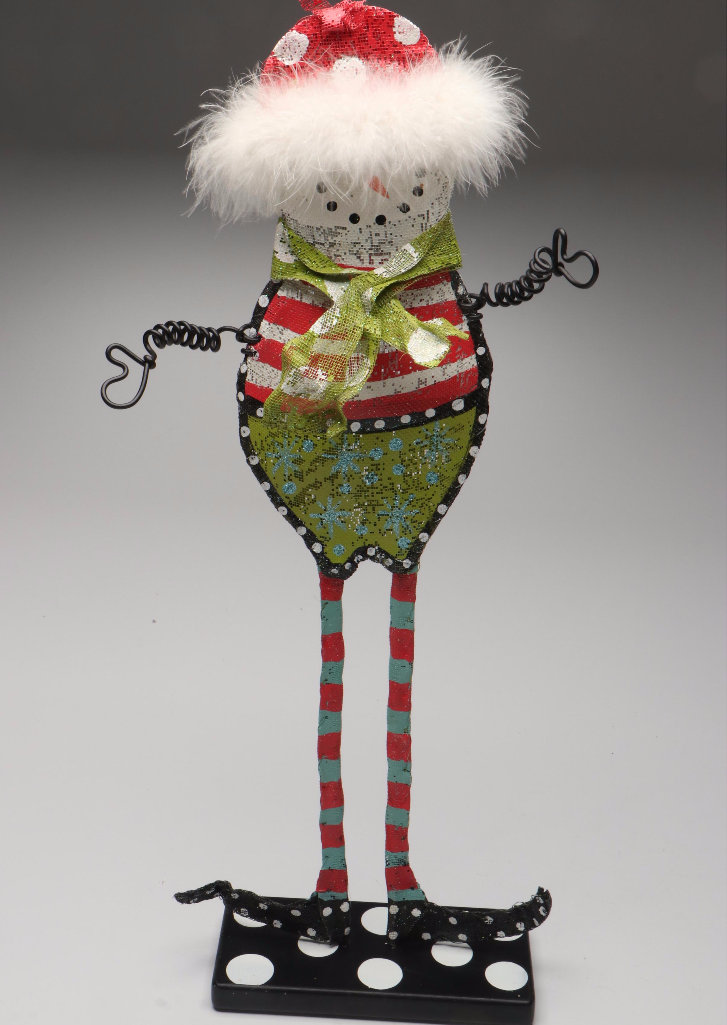 Glitzhome Metal Gnomes and Silvestri Whimsical Snowman