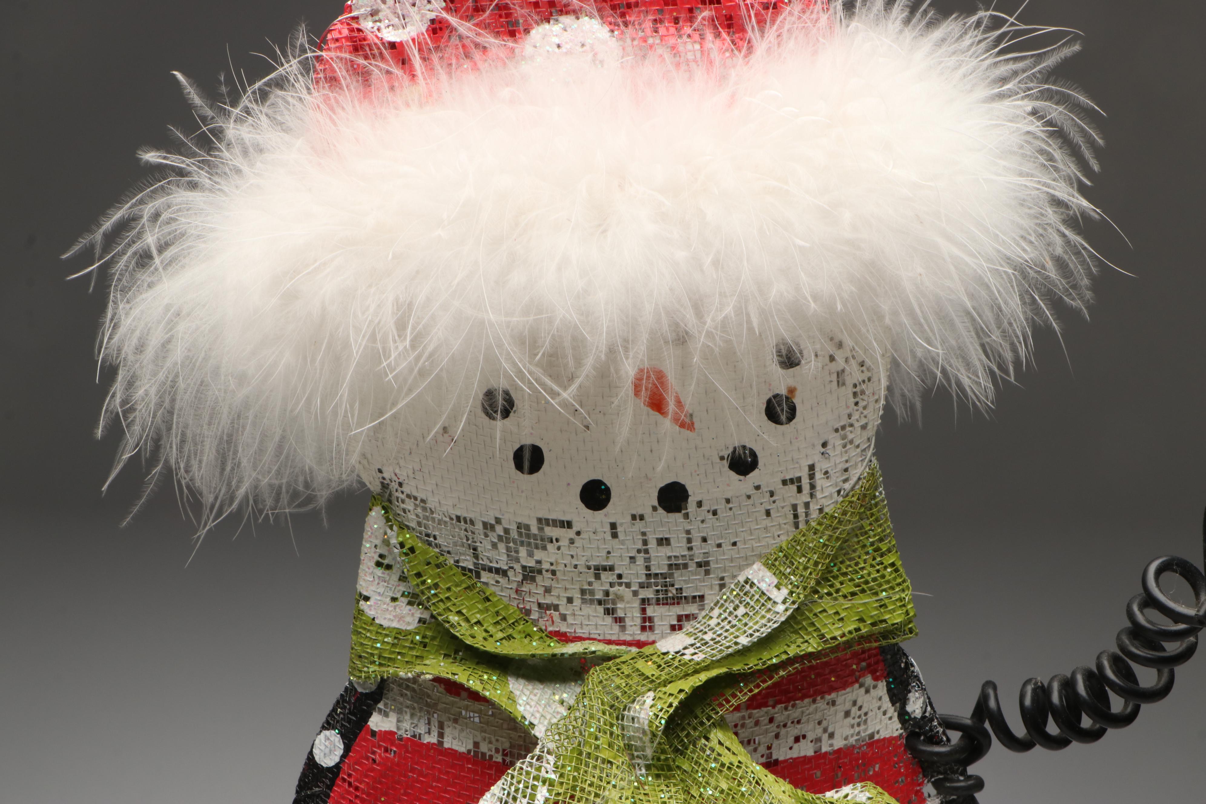 Glitzhome Metal Gnomes and Silvestri Whimsical Snowman