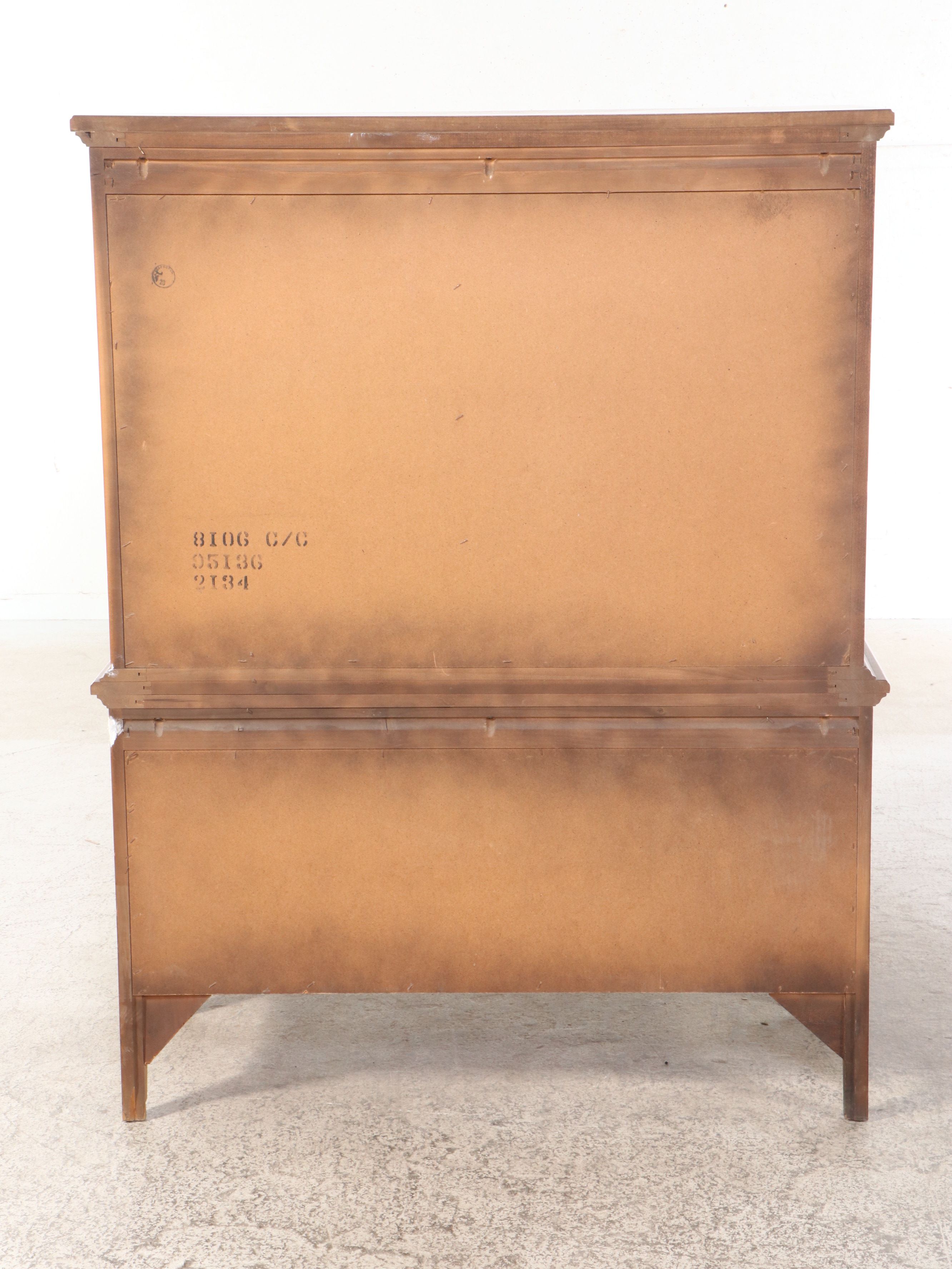 Mid Century Federal Style Walnut Finish Chest of Drawers, Mid to Late 20th C.