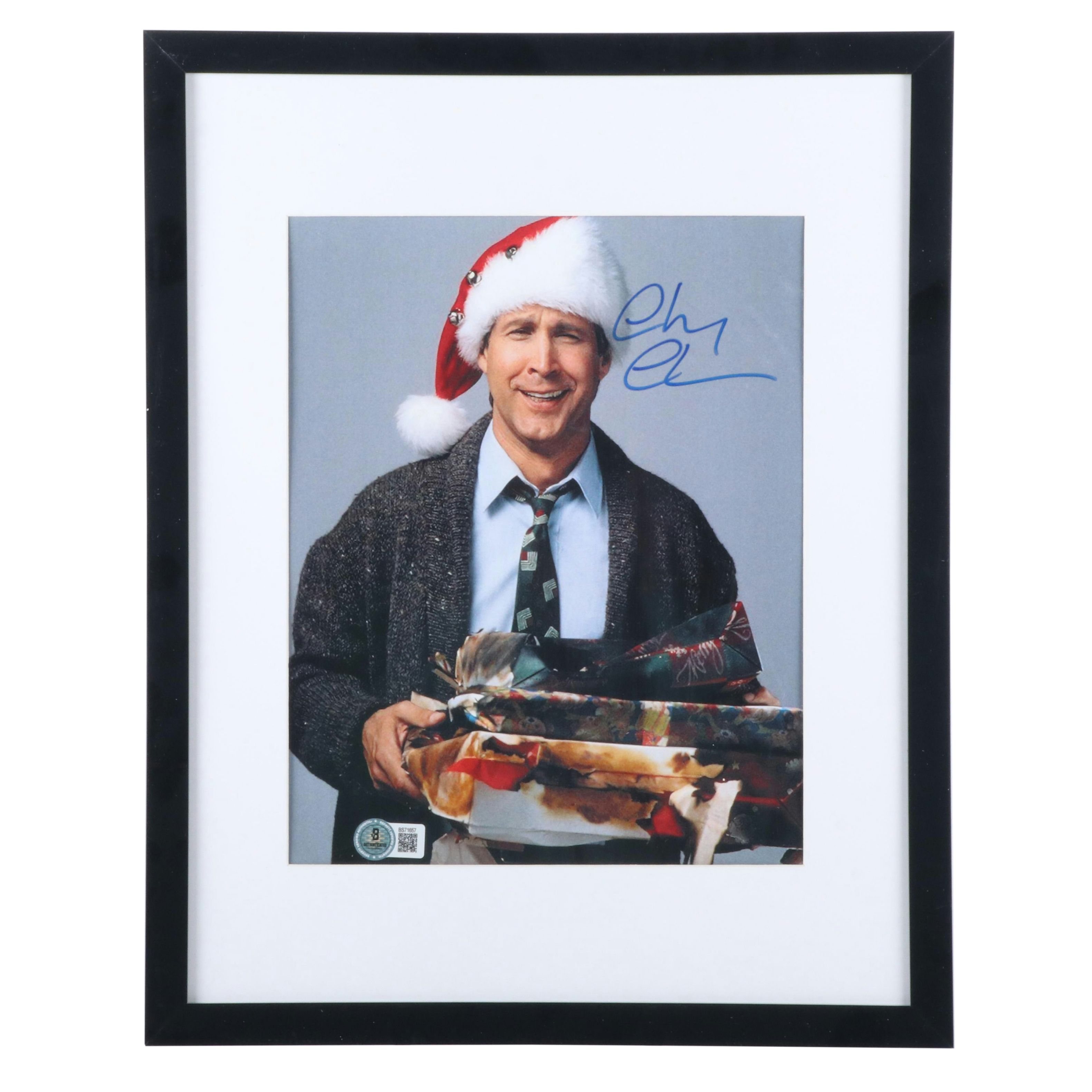 Chevy Chase Signed “Christmas Vacation” Movie Print in Matted Frame, Beckett