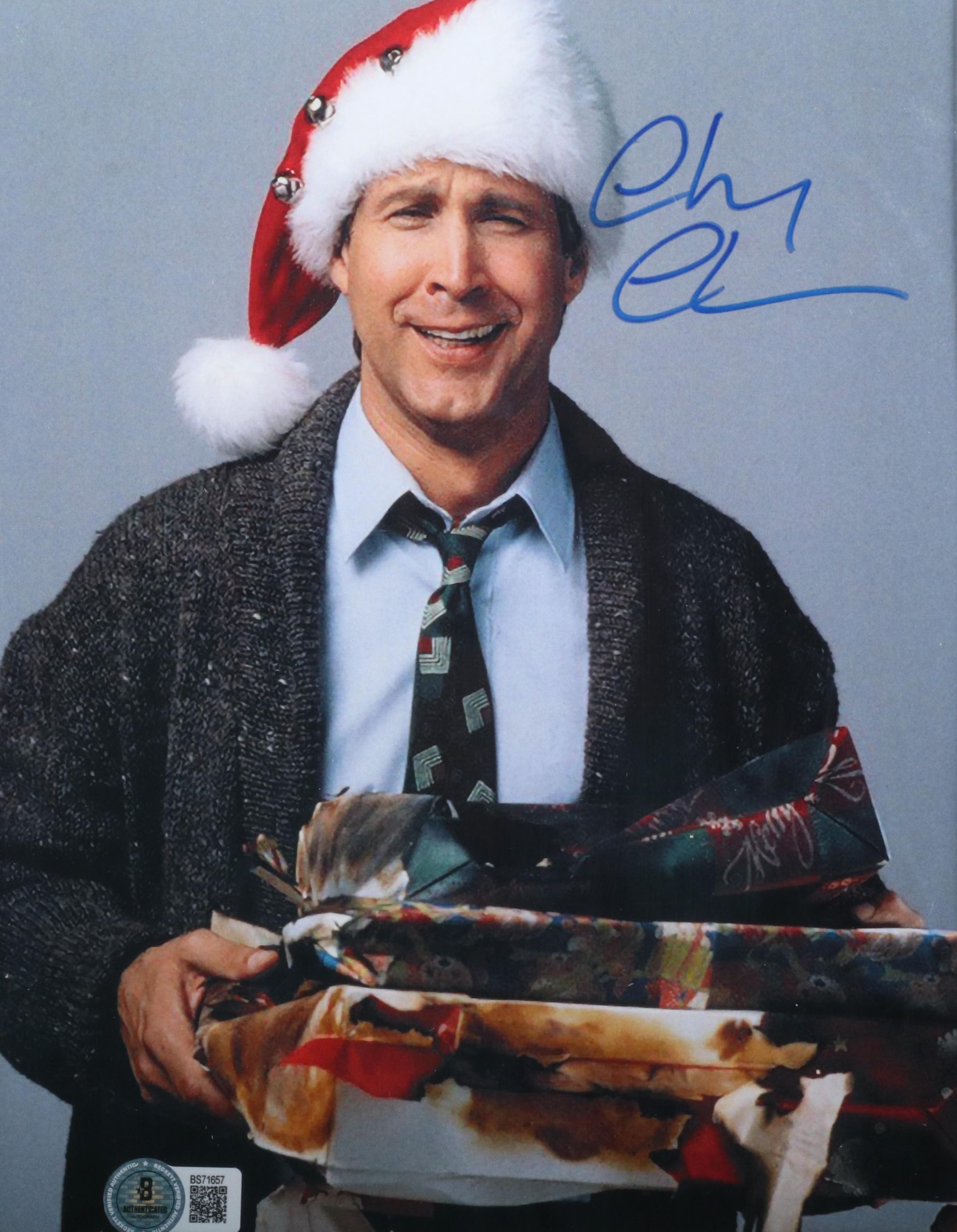 Chevy Chase Signed “Christmas Vacation” Movie Print in Matted Frame, Beckett