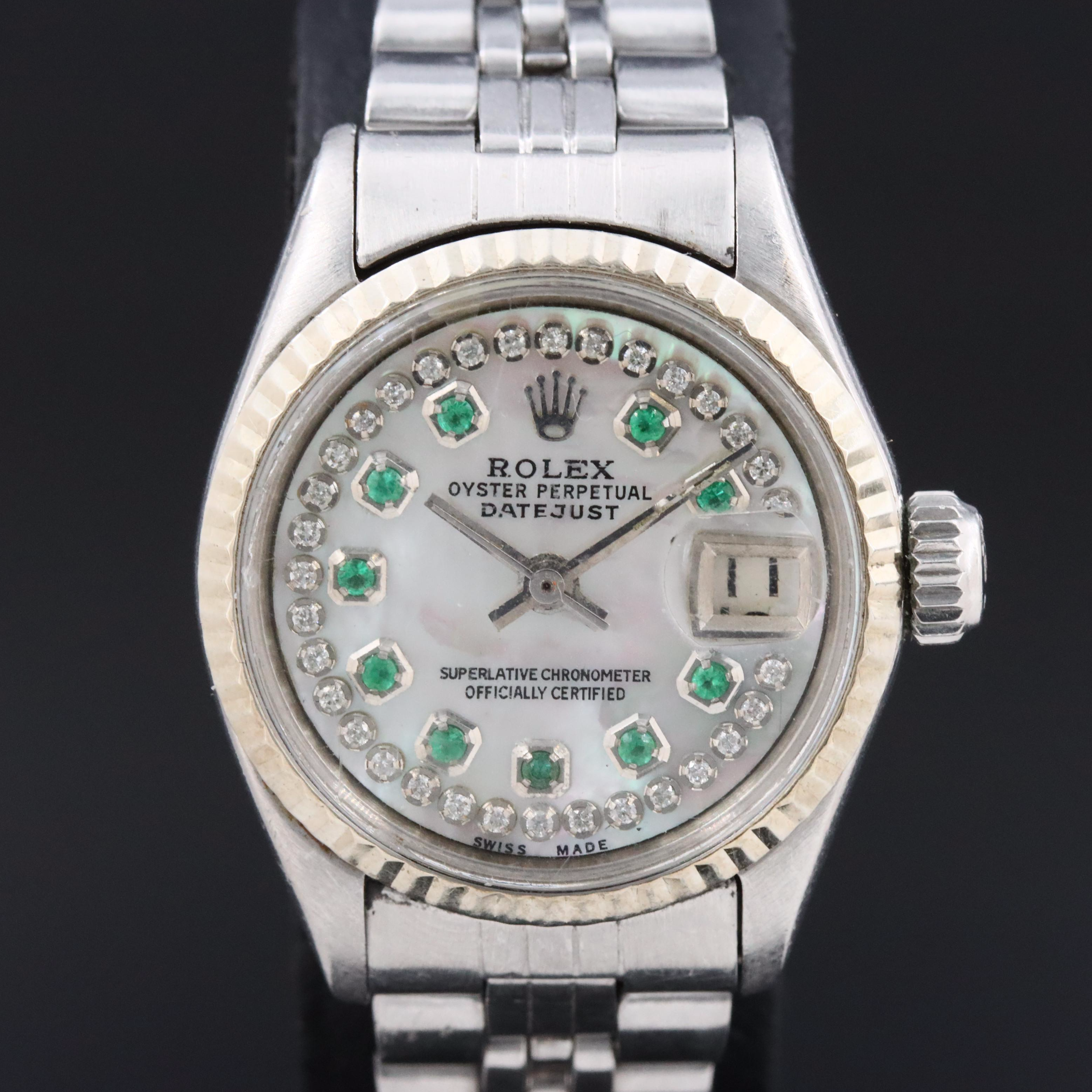 Rolex Datejust 6517 Custom Diamond Dial Watch c.1969