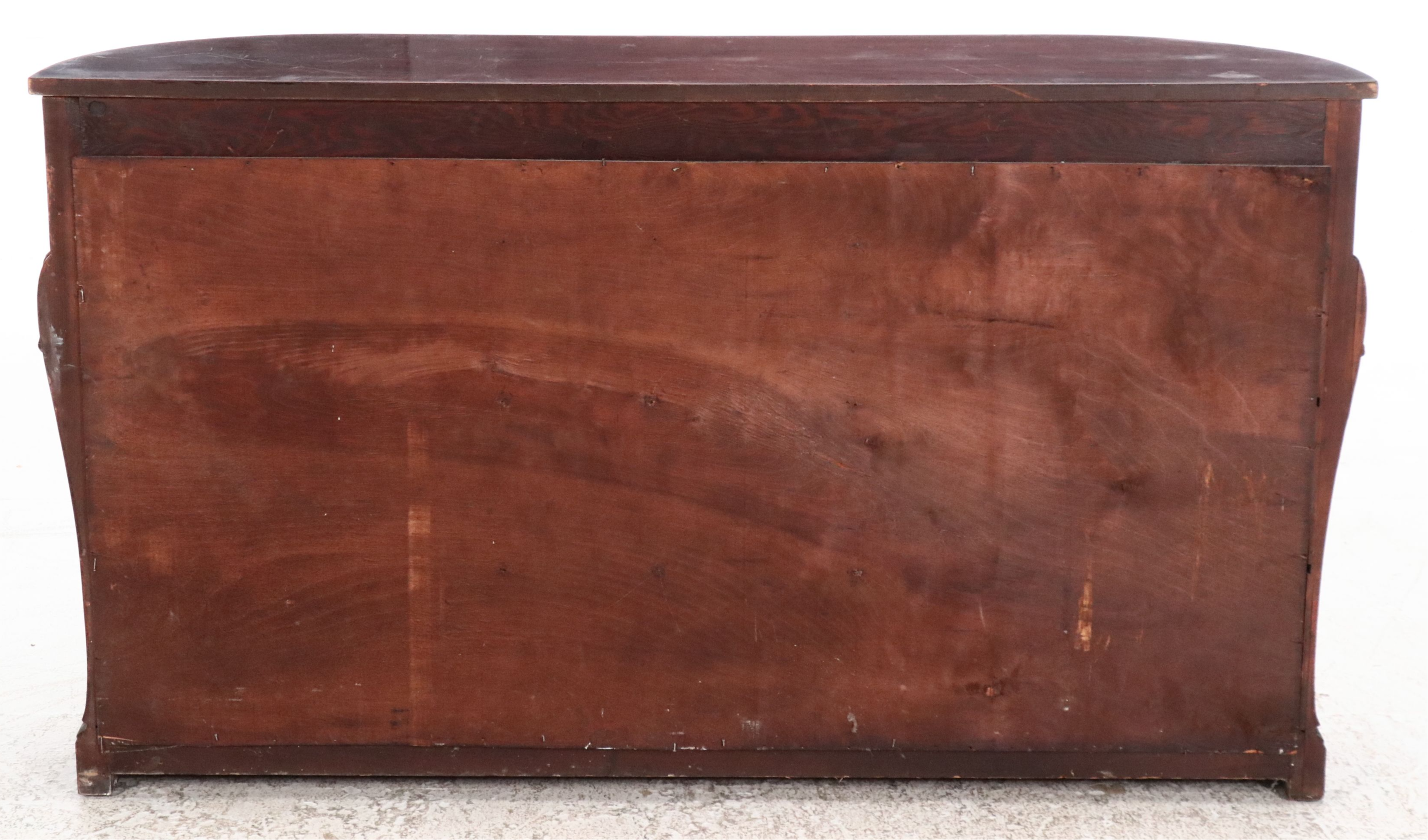 Louis XVI Style Mahogany Vitrine Sideboard with Mirrored Side Galleries